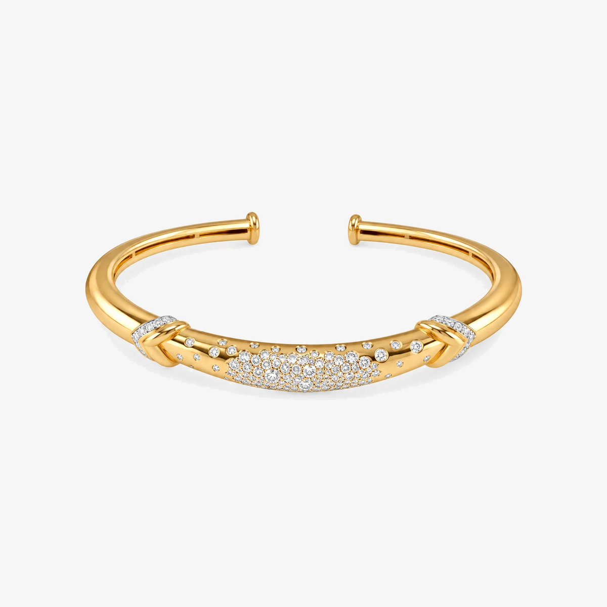 Boa Belly Diamond Bangle by L'Atelier Nawbar in 18K Yellow Gold | JJ Jewelry