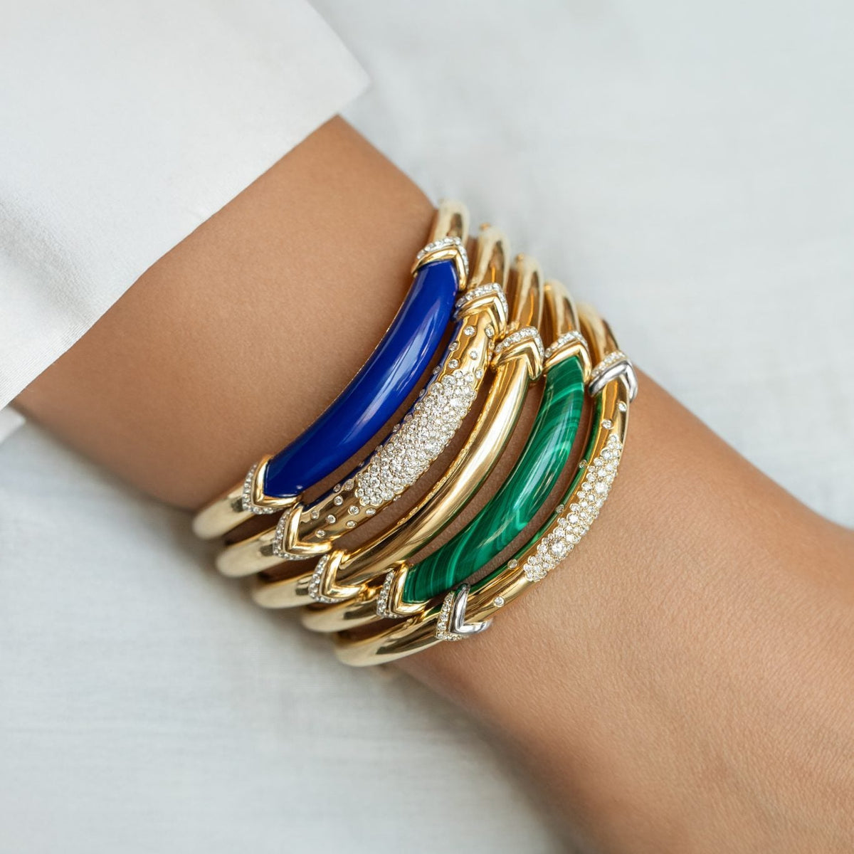 Boa Belly Gold Bangle by L'Atelier Nawbar, lifestyle view 2 | JJ Jewelry