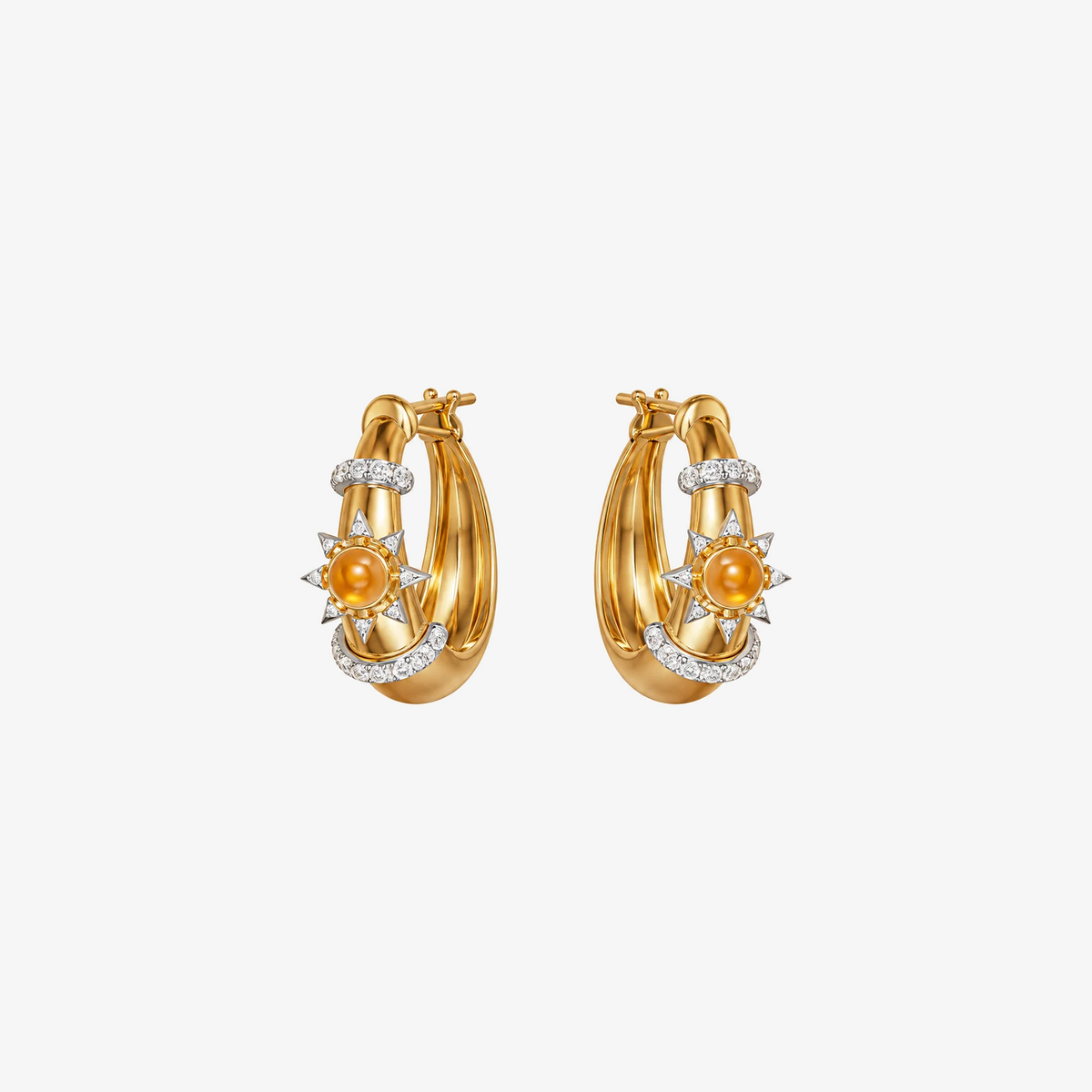 Buoy Star Seed Earrings by L'Atelier Nawbar in 18K Yellow Gold, view 2 | JJ Jewelry