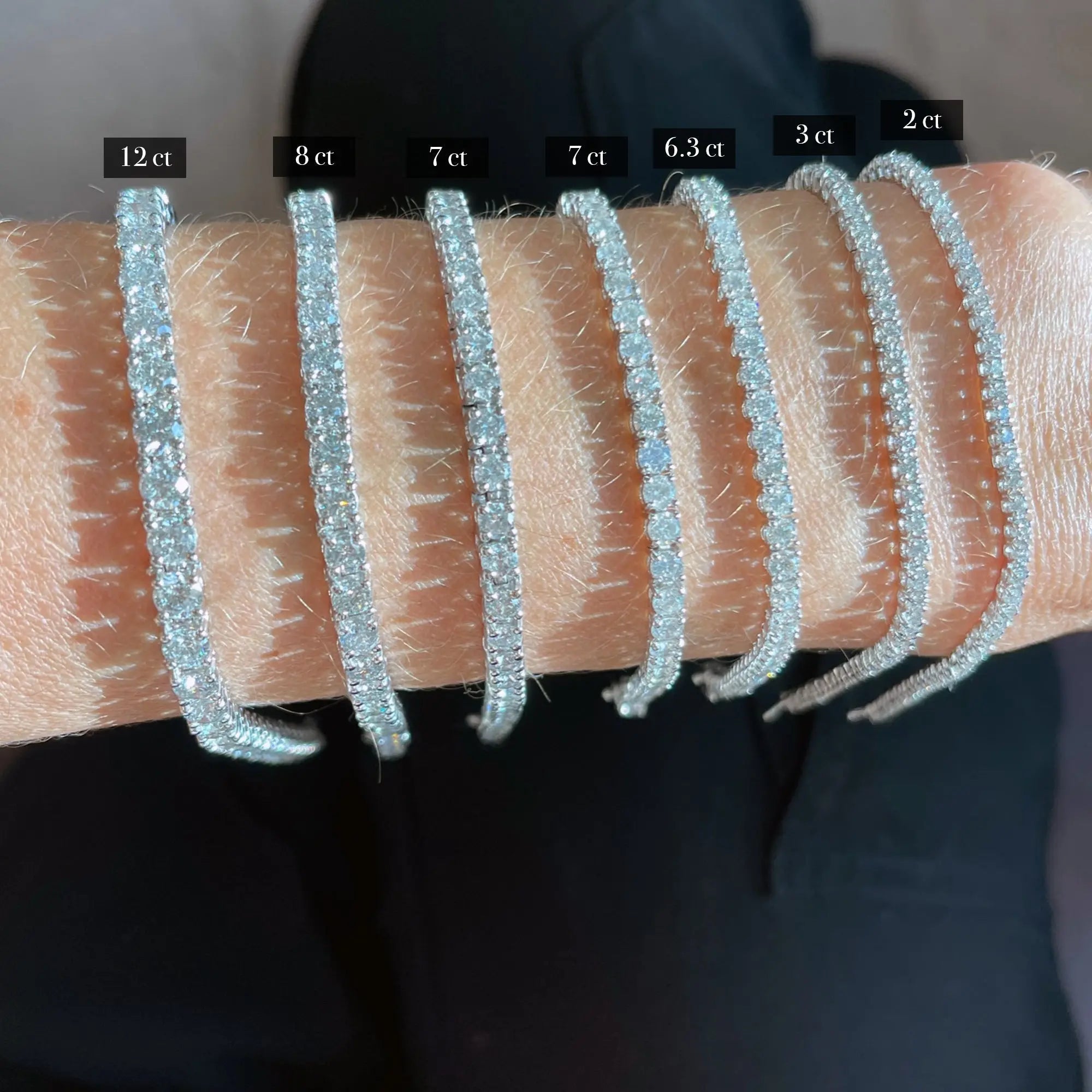 White gold diamond tennis bracelet with diamonds