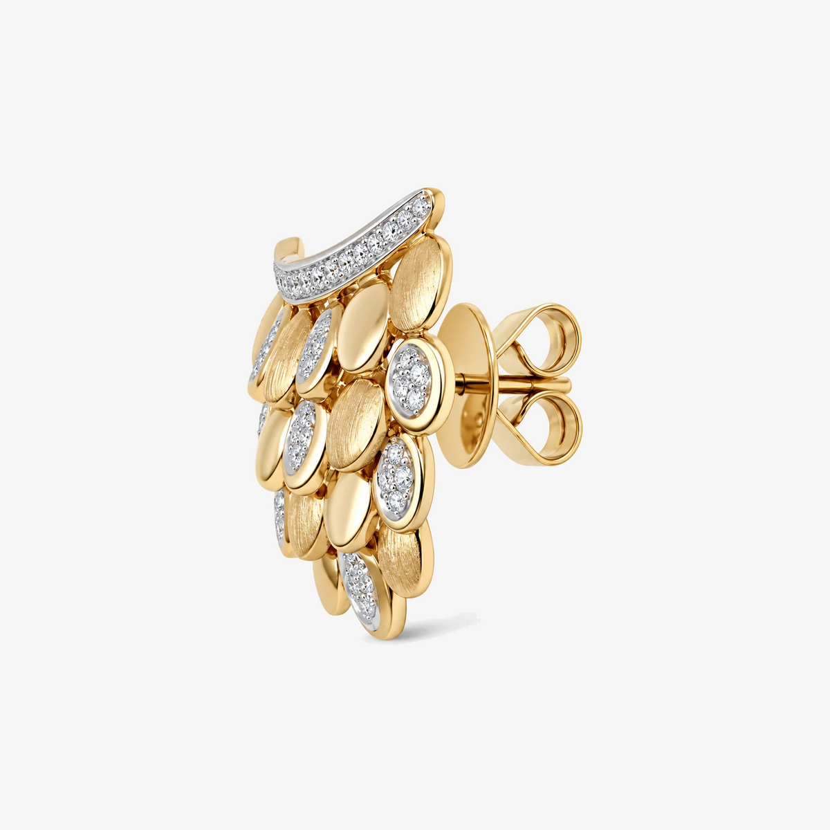 Earring Blossom by Rainbow K in 14K Yellow Gold, view 2 | JJ Jewelry