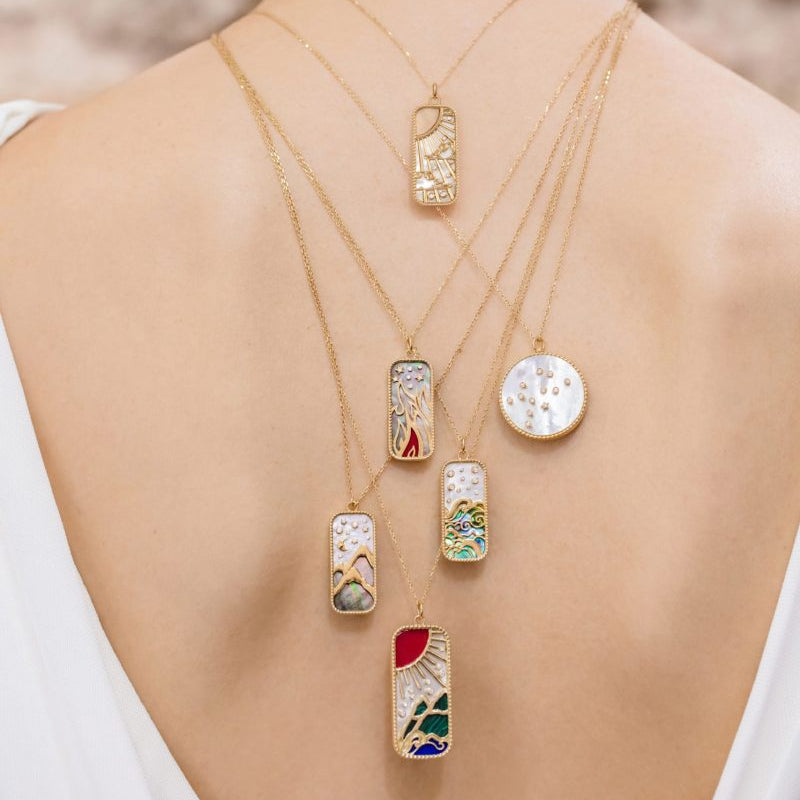 Elements of Love Pendants by L'Atelier Nawbar, lifestyle view 2 | JJ Jewelry