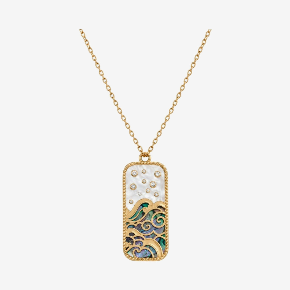 Elements of Love Water Pendant by L'Atelier Nawbar in 18K Yellow Gold | JJ Jewelry