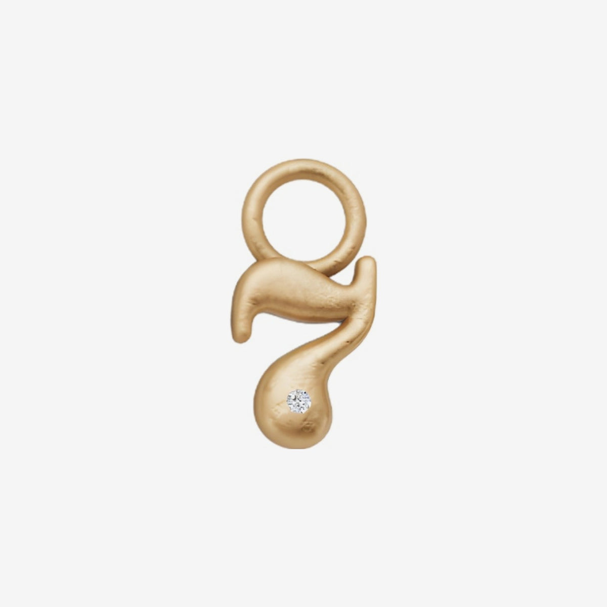 Mini Diamond Number Charm by Alessa Rocks in 18K Yellow Gold, number 7 | JJ Jewelry