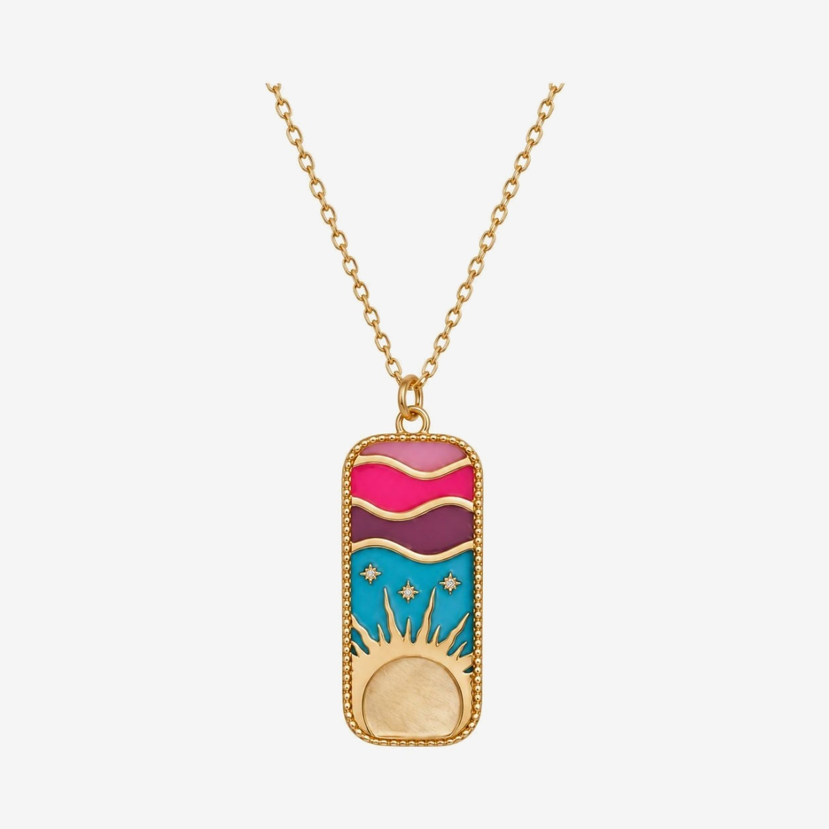 The Summer Day Pendant Necklace by L'Atelier Nawbar in 18K Yellow Gold, view 2 | JJ Jewelry