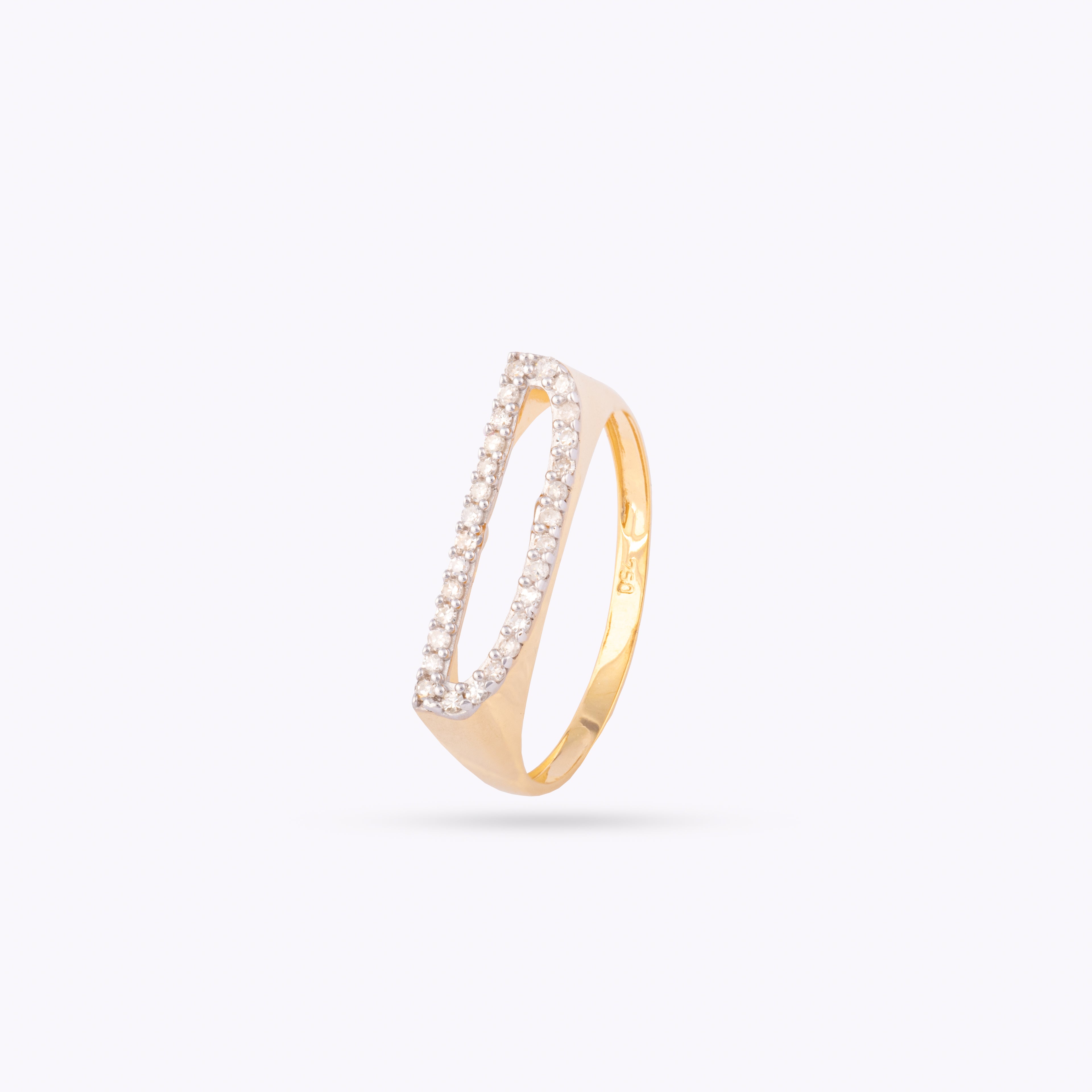 Yellow Gold & Diamond Letter Rings