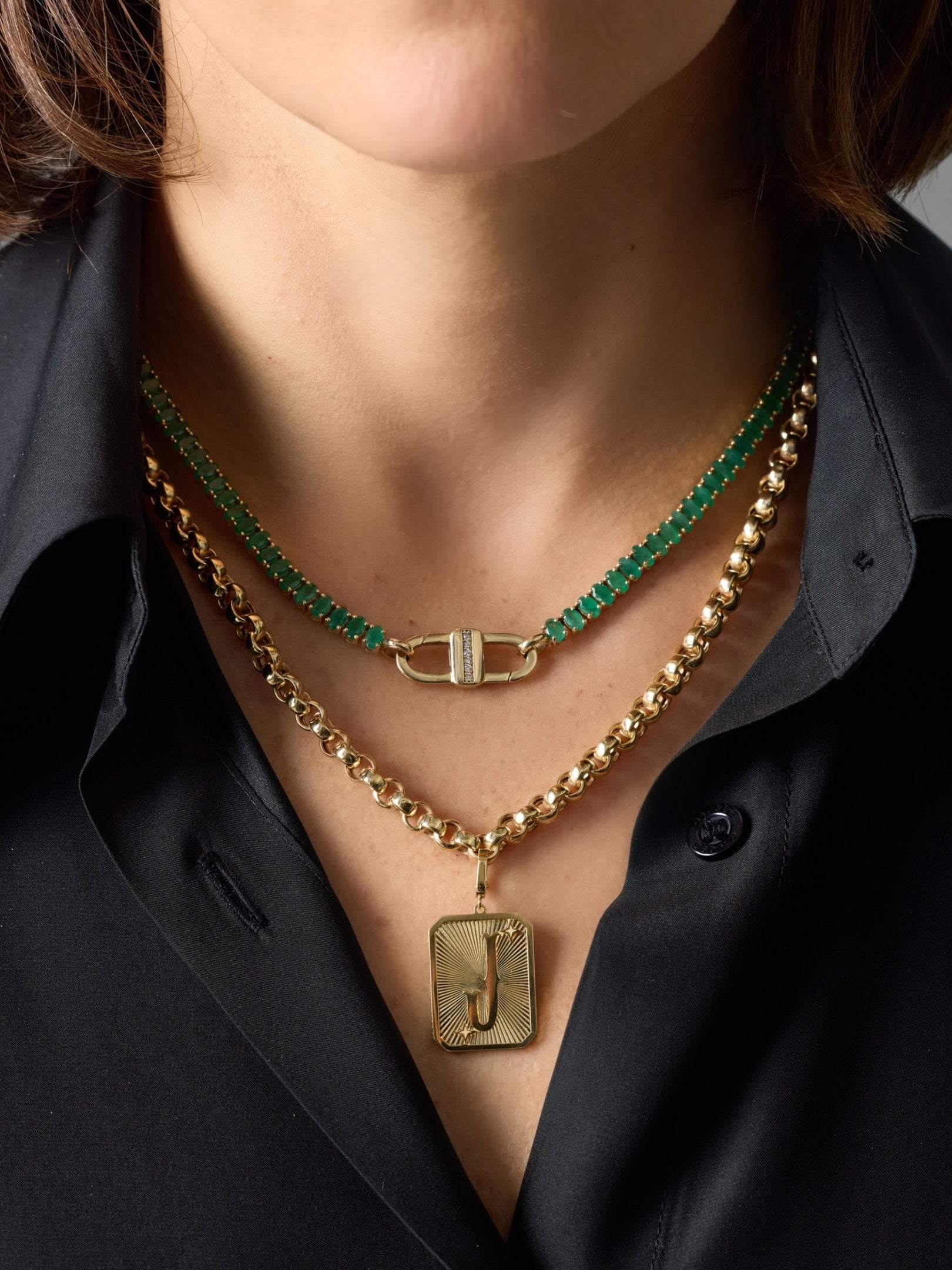 Letter and initial charms in solid gold | JJ Jewelry