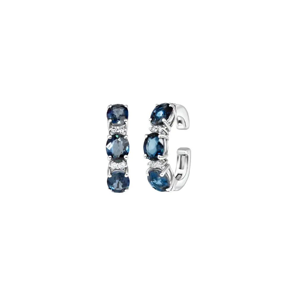   3 STONES DIA EARCLIP 18KW Princess Jewelry Shop