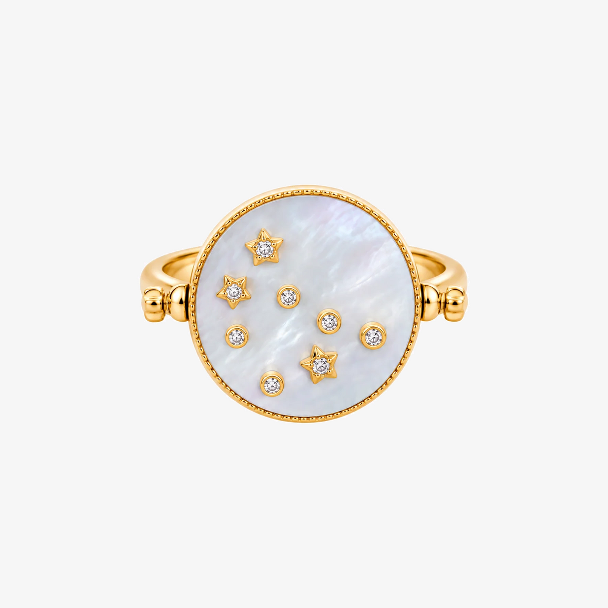 3 in 1 Gemini Zodiac Ring by L'Atelier Nawbar in 18K Yellow Gold, view 3 | JJ Jewelry