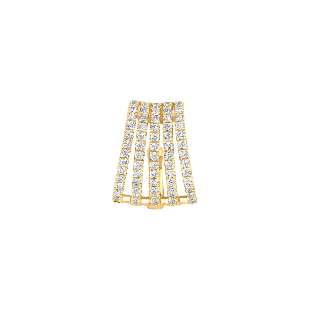   5 ROWS DIA EARCLIP D0.63 UNIT 18K Princess Jewelry Shop