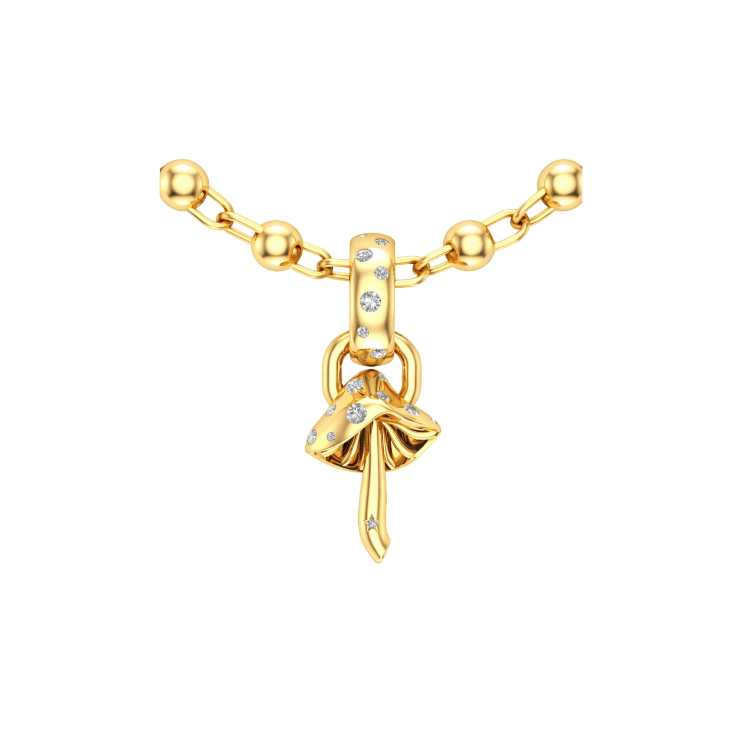 Tiny Umbrella Black Diamond Pendant by Alessa Rocks