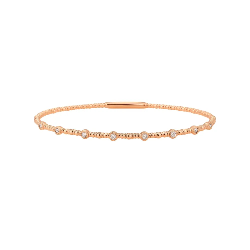   (ADD) BANGLE 7DIA DOTS BRAC D0.24 18K Princess Jewelry Shop