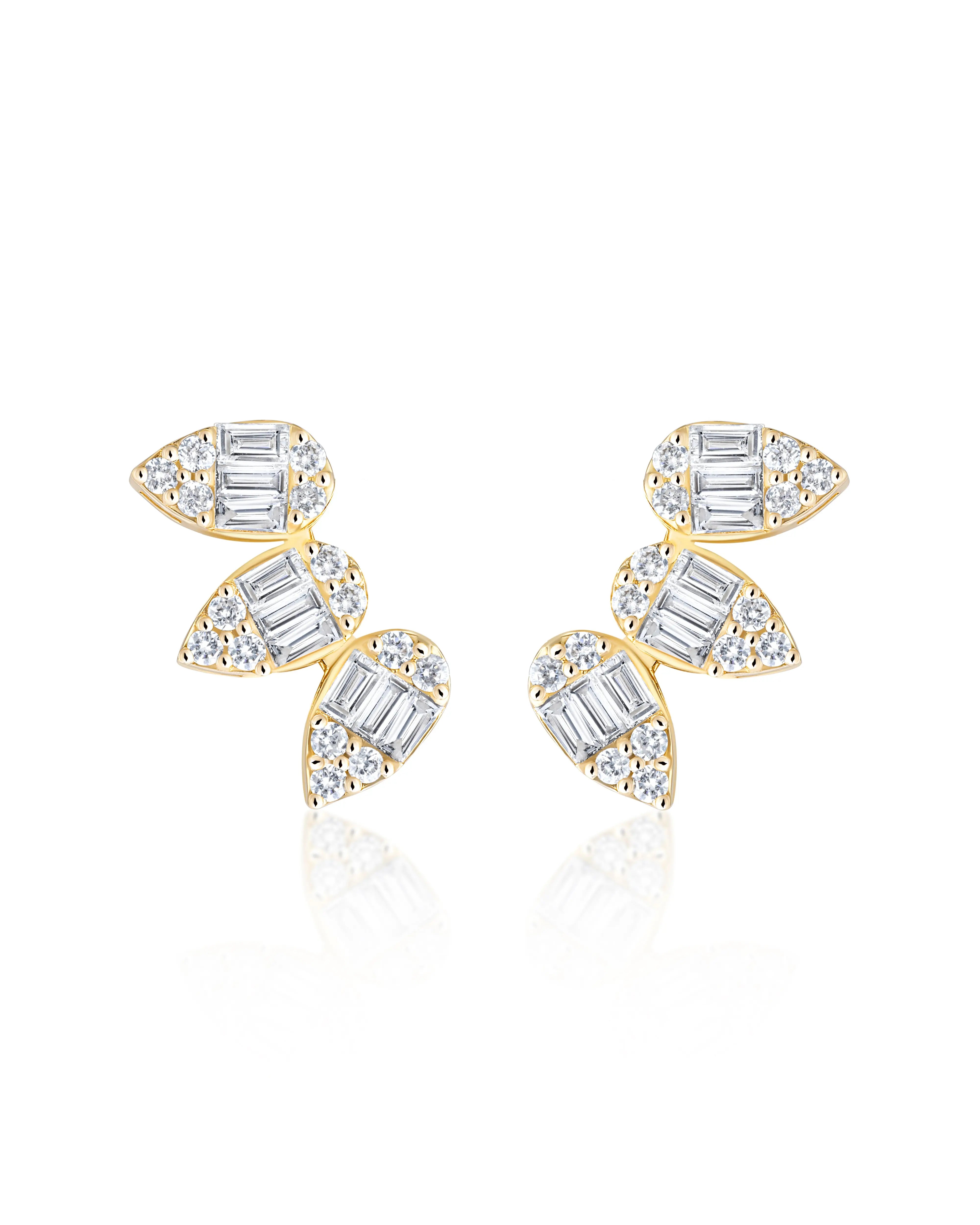   (ADD) ON SETTER DIAM PEAR STUD EAR 14KY Princess Jewelry Shop