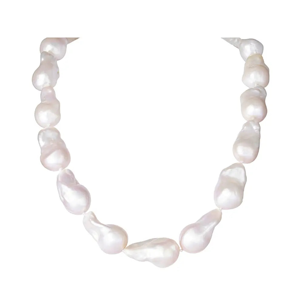   Baroque Pearl Necklace with 14K Yellow Gold Connector Princess Jewelry Shop