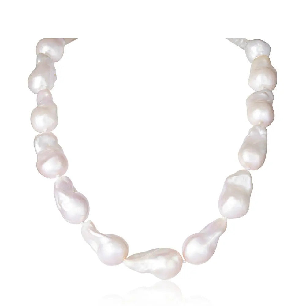 Baroque South Sea Pearl Necklace with Gold Clasp