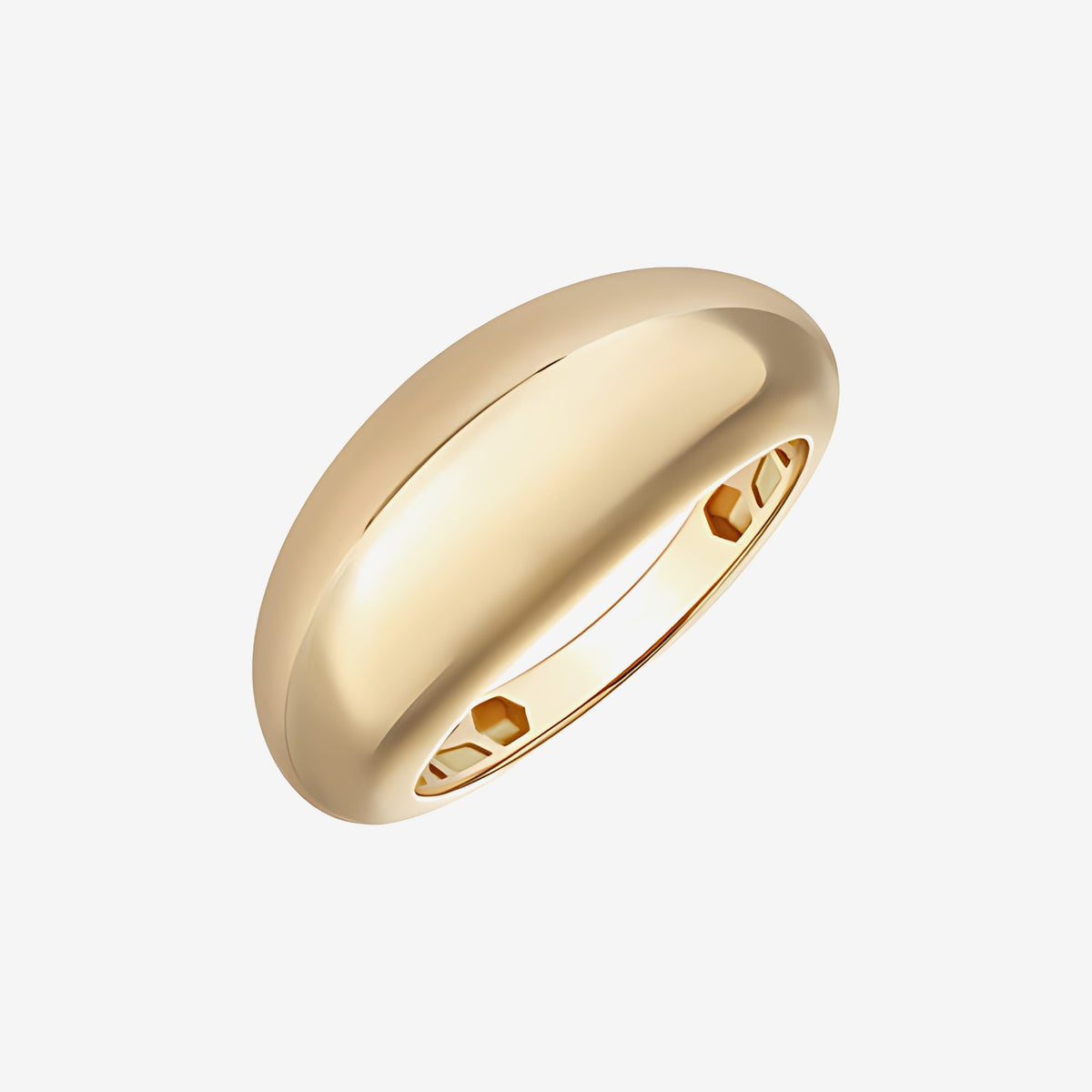 Bold Dome Ring in 14K Yellow Gold | JJ Jewelry