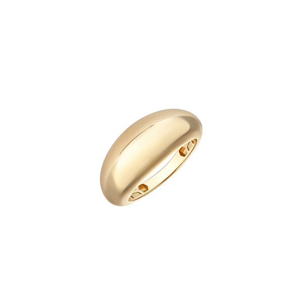 Bold Dome Ring in 14K Yellow Gold | JJ Jewelry Miami