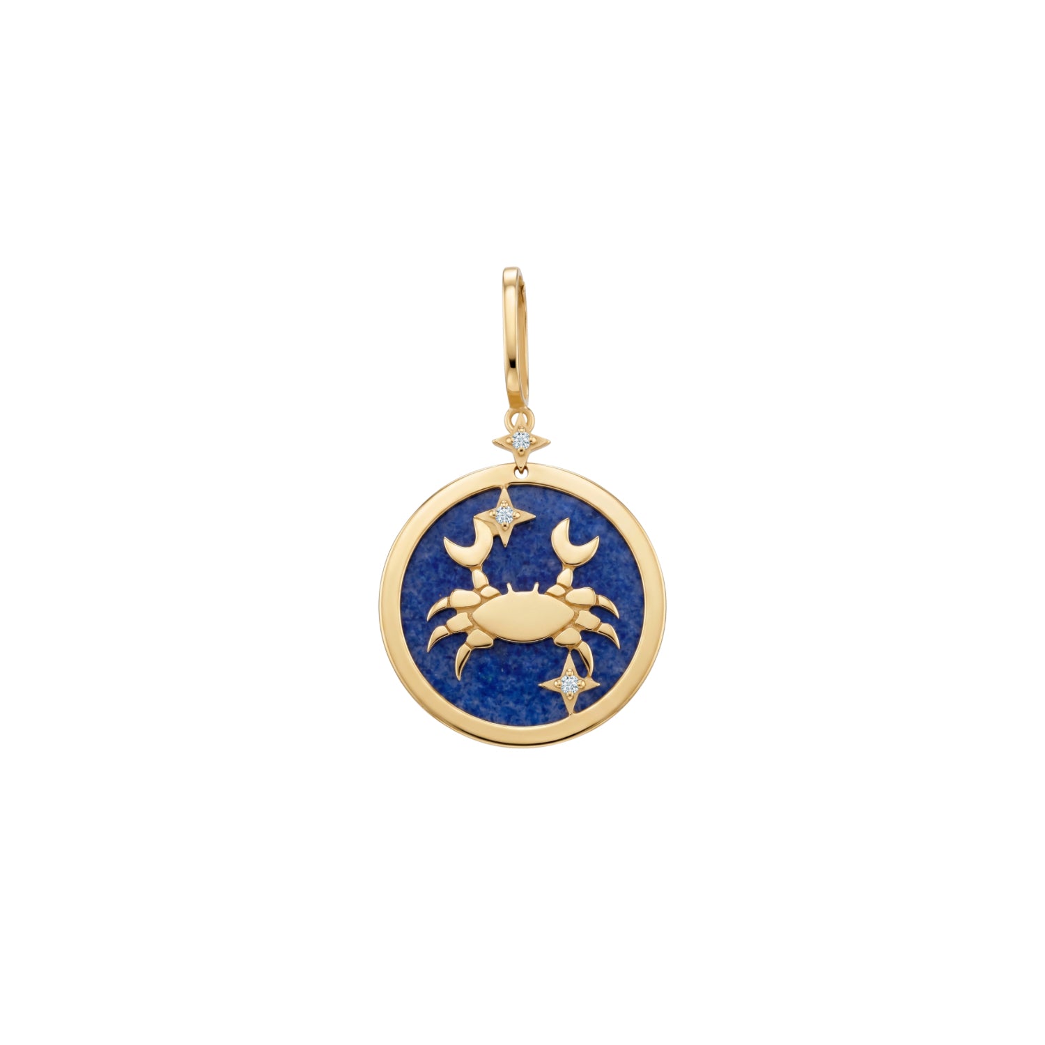 Cancer Zodiac Pendant in 18K Gold | JJ Jewelry