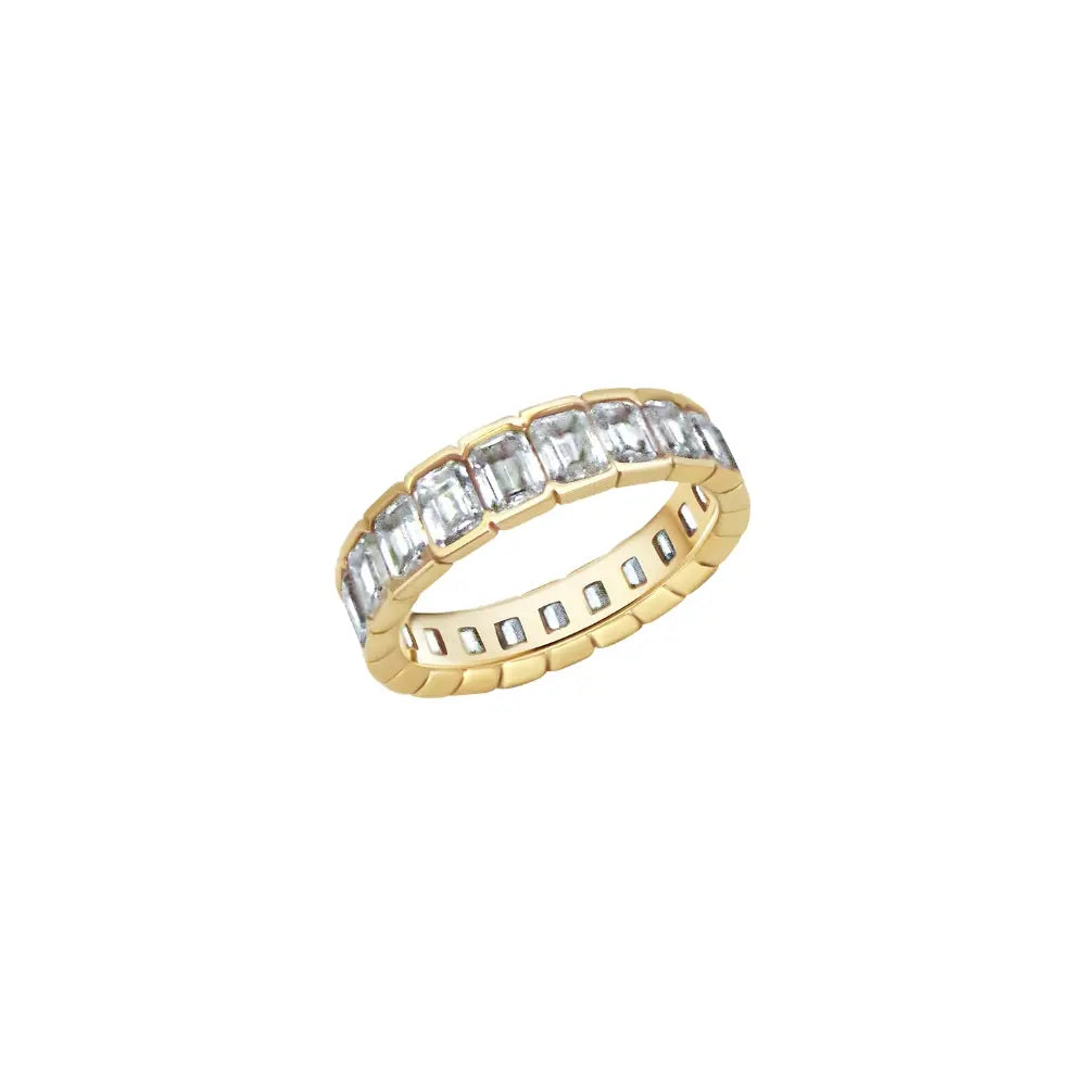   Classic Emerald Cut Eternity Ring Princess Jewelry Shop