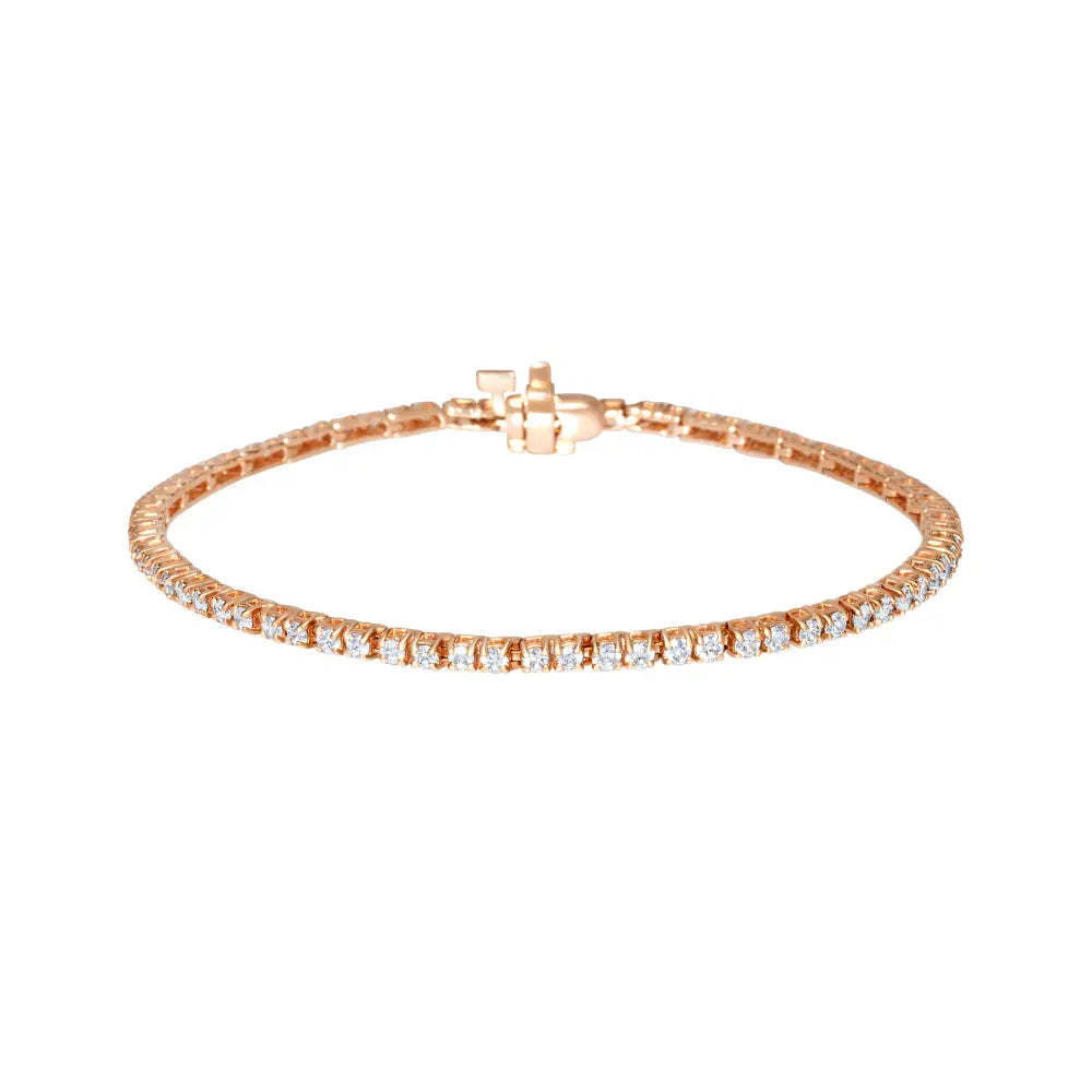 Classic 2 Carat Diamond Tennis Bracelet | 14K & 18K Gold | JJ Jewelry Miami