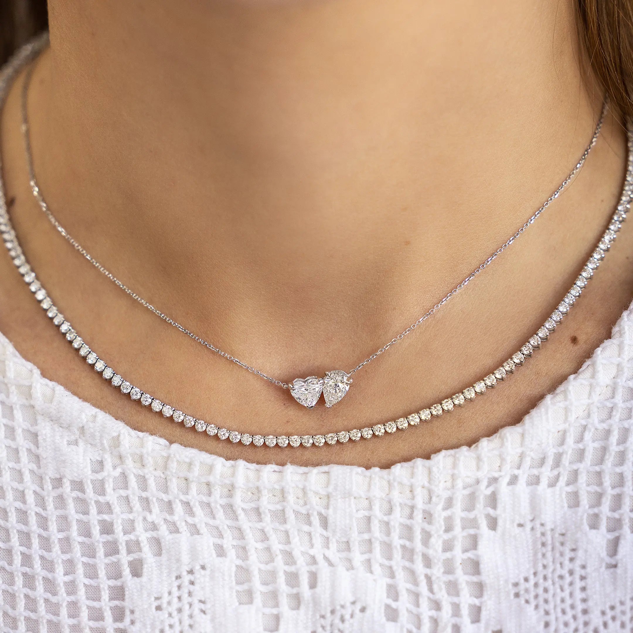 Claudia Diamond Tennis Necklace-Princess Jewelry Shop