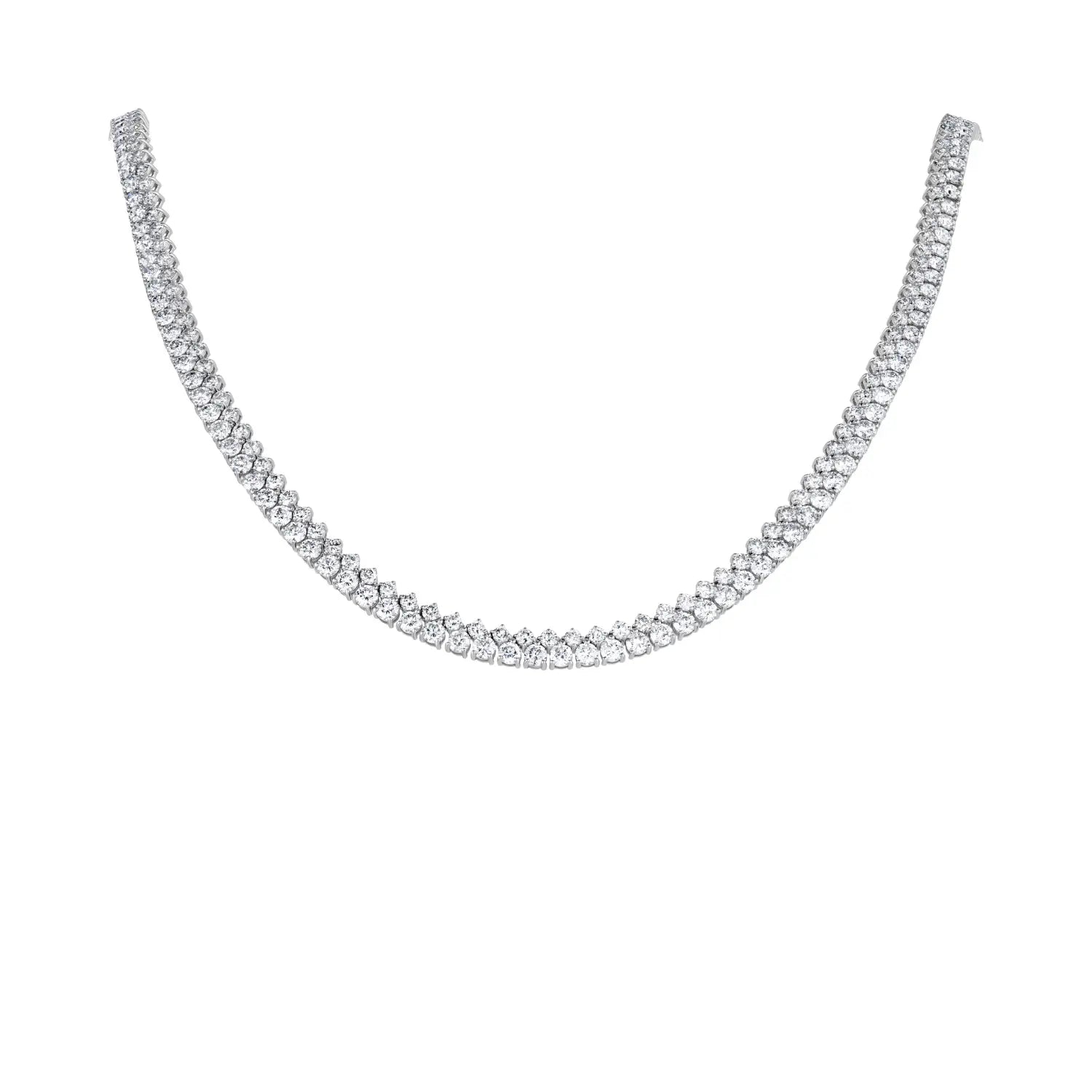 Claudia Double Diamond Necklace-Princess Jewelry Shop