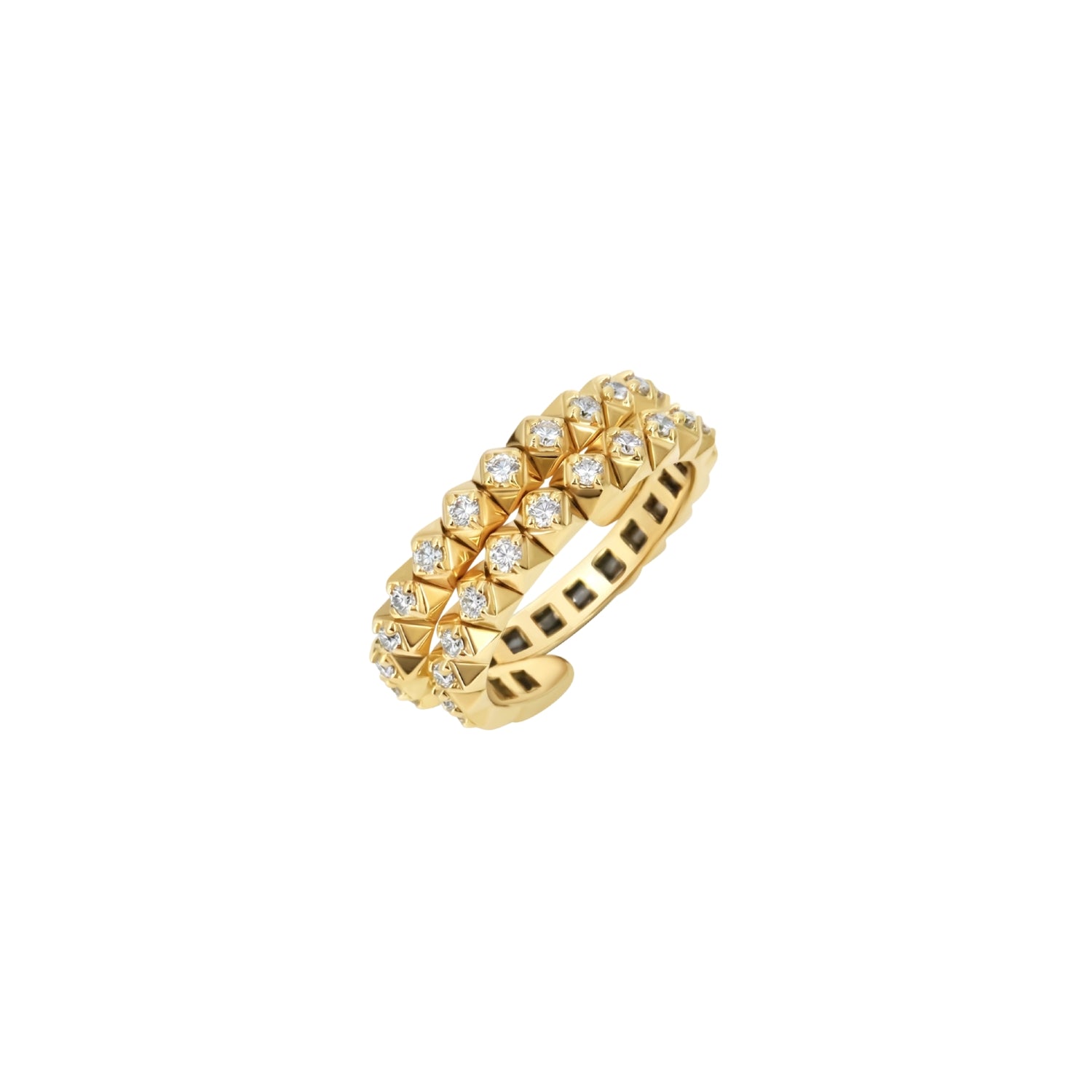 Coil Diamond Ring in 18K Gold | JJ Jewelry Miami