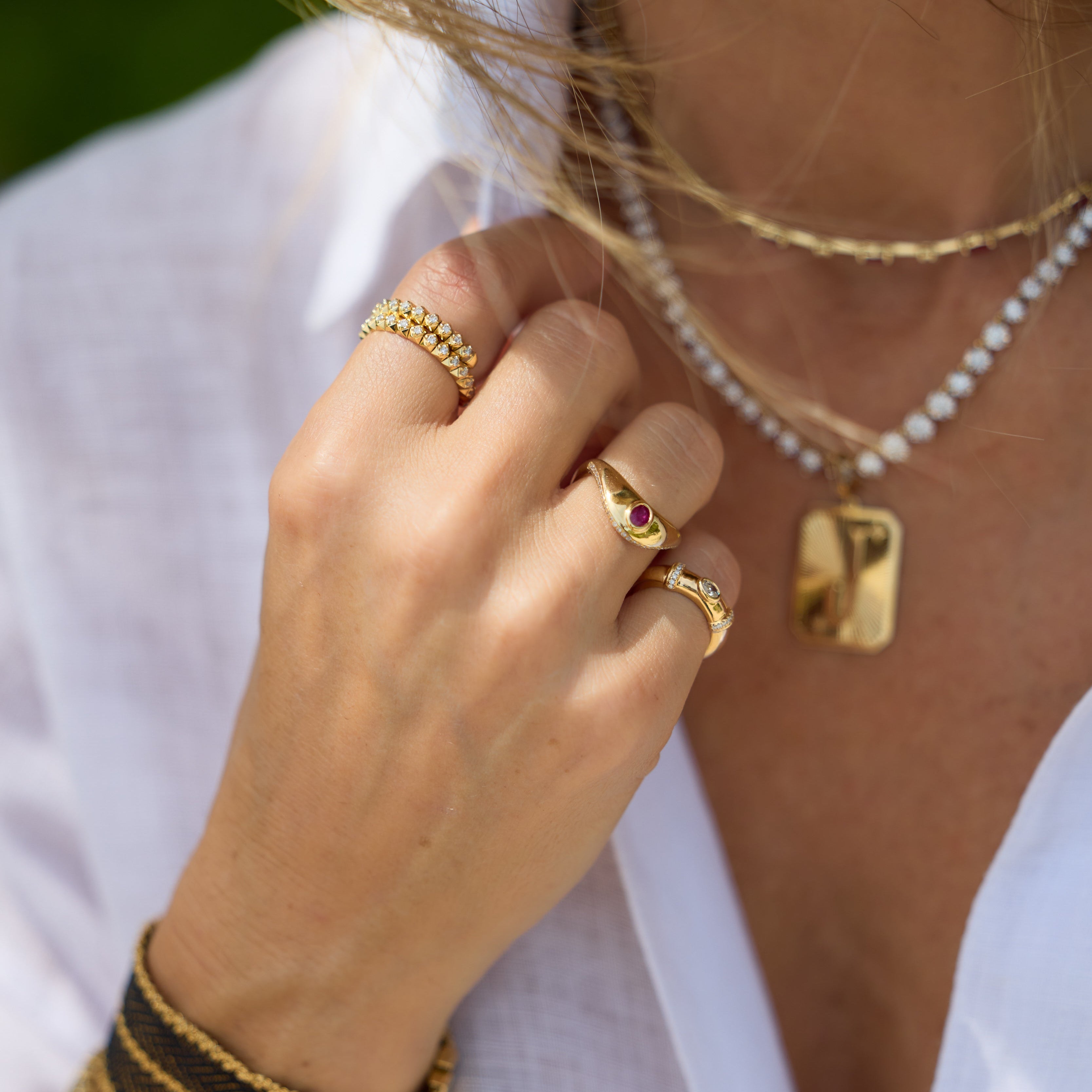 Coil Diamond Ring in 18K Gold