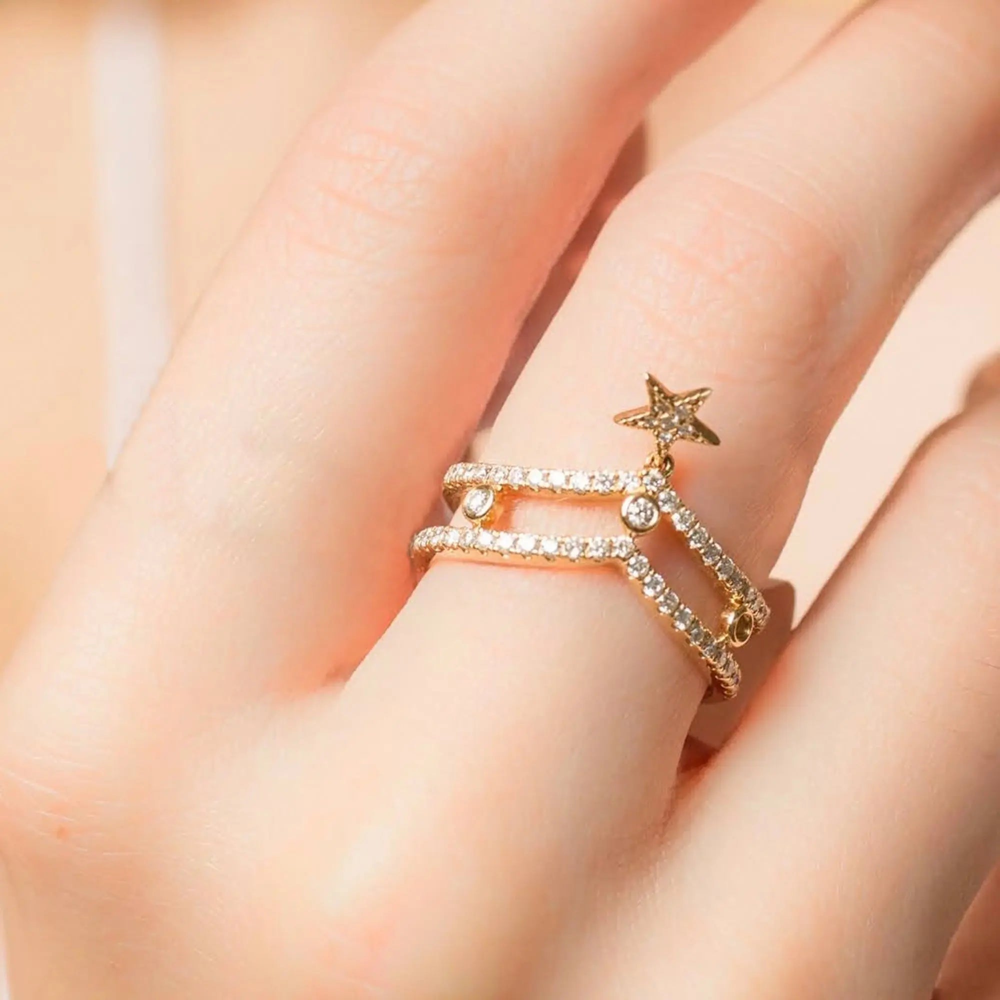 Dancing Star Diamond Ring-Princess Jewelry Shop