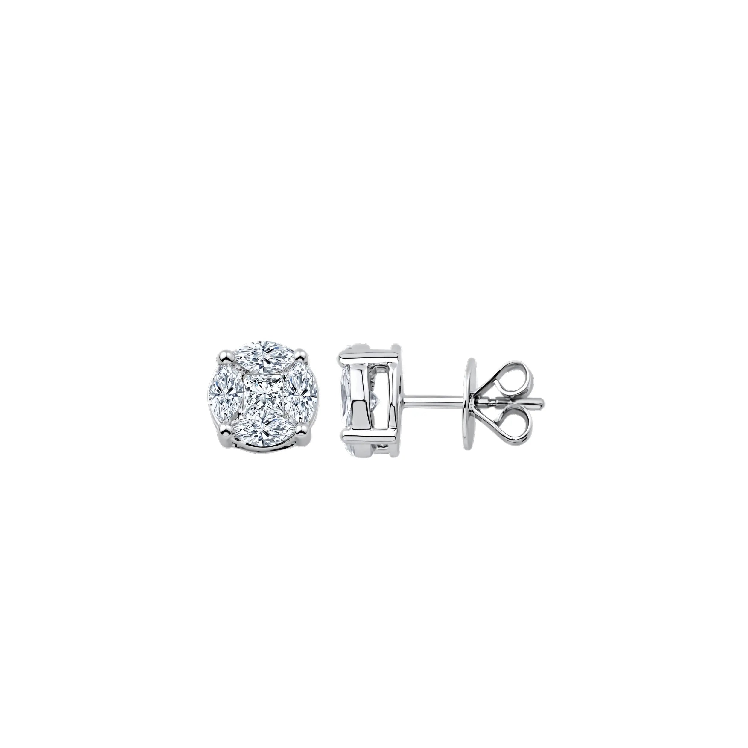 Diamond Illusion Stud-Princess Jewelry Shop