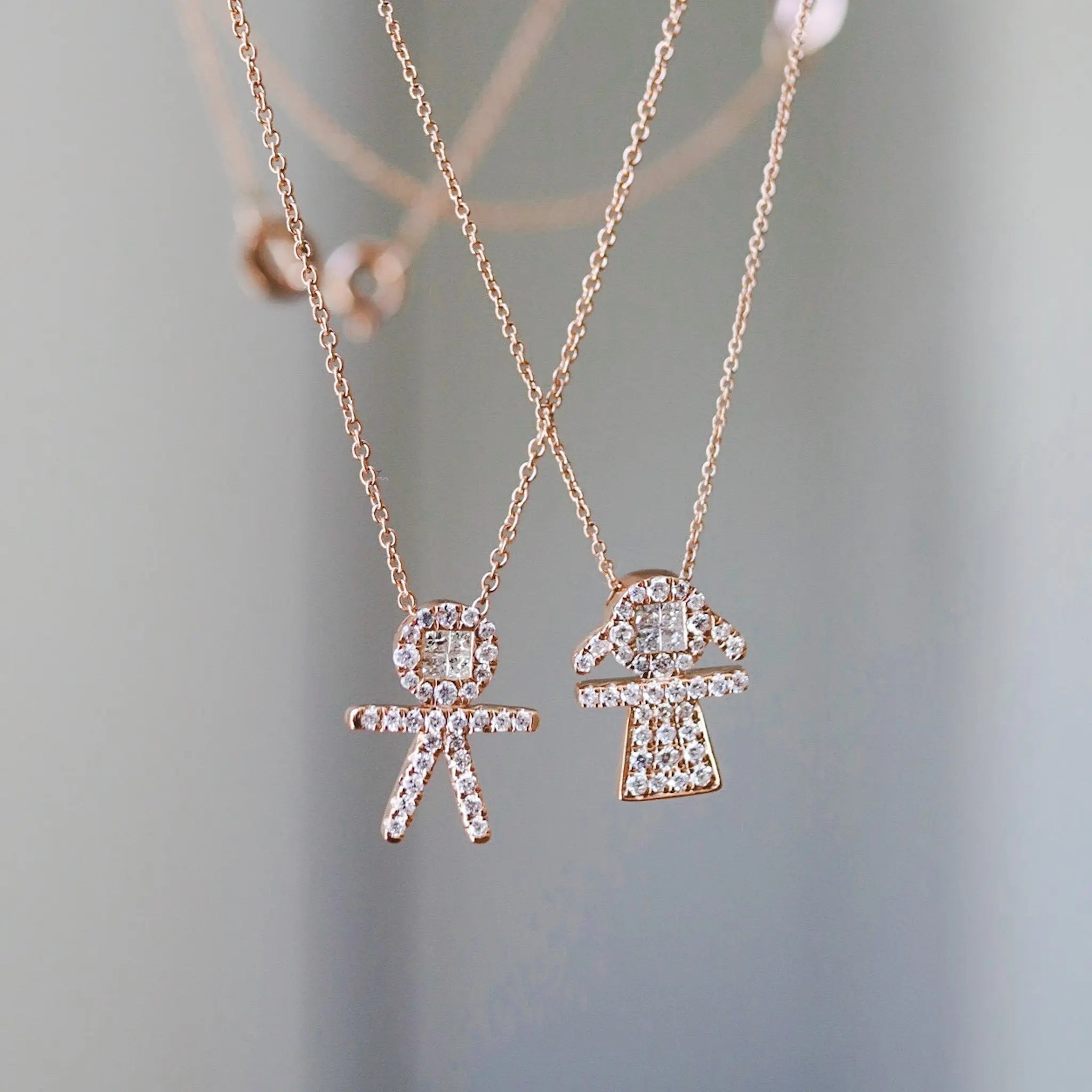 Diamond Pave Boy Pendant Chain-Princess Jewelry Shop