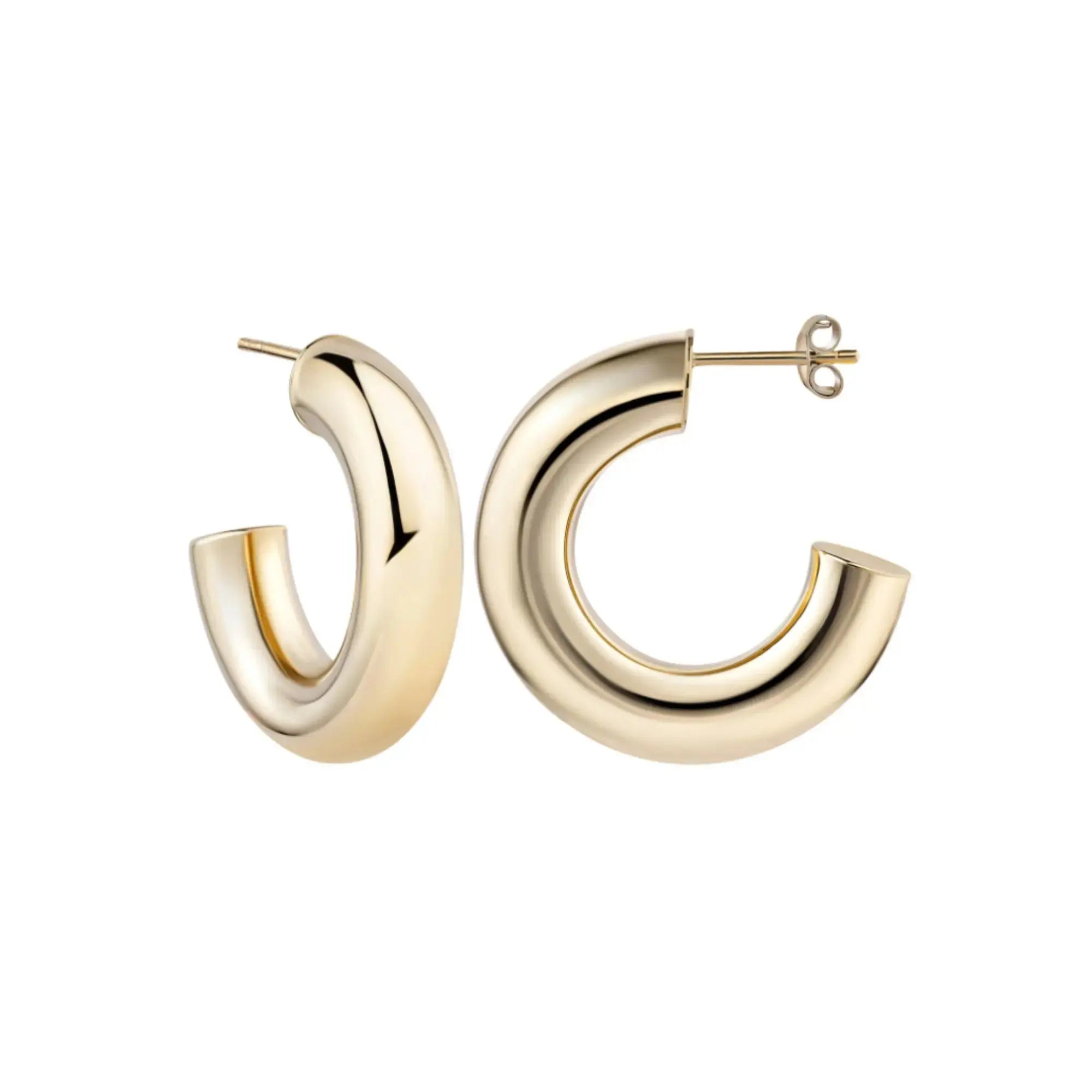 Domed Hoop Earrings-Princess Jewelry Shop