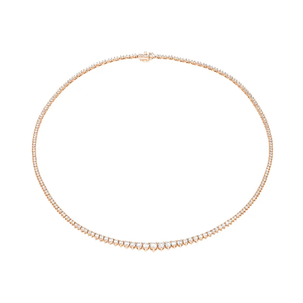 Eloah Graduated Diamond Tennis Necklace-Princess Jewelry Shop