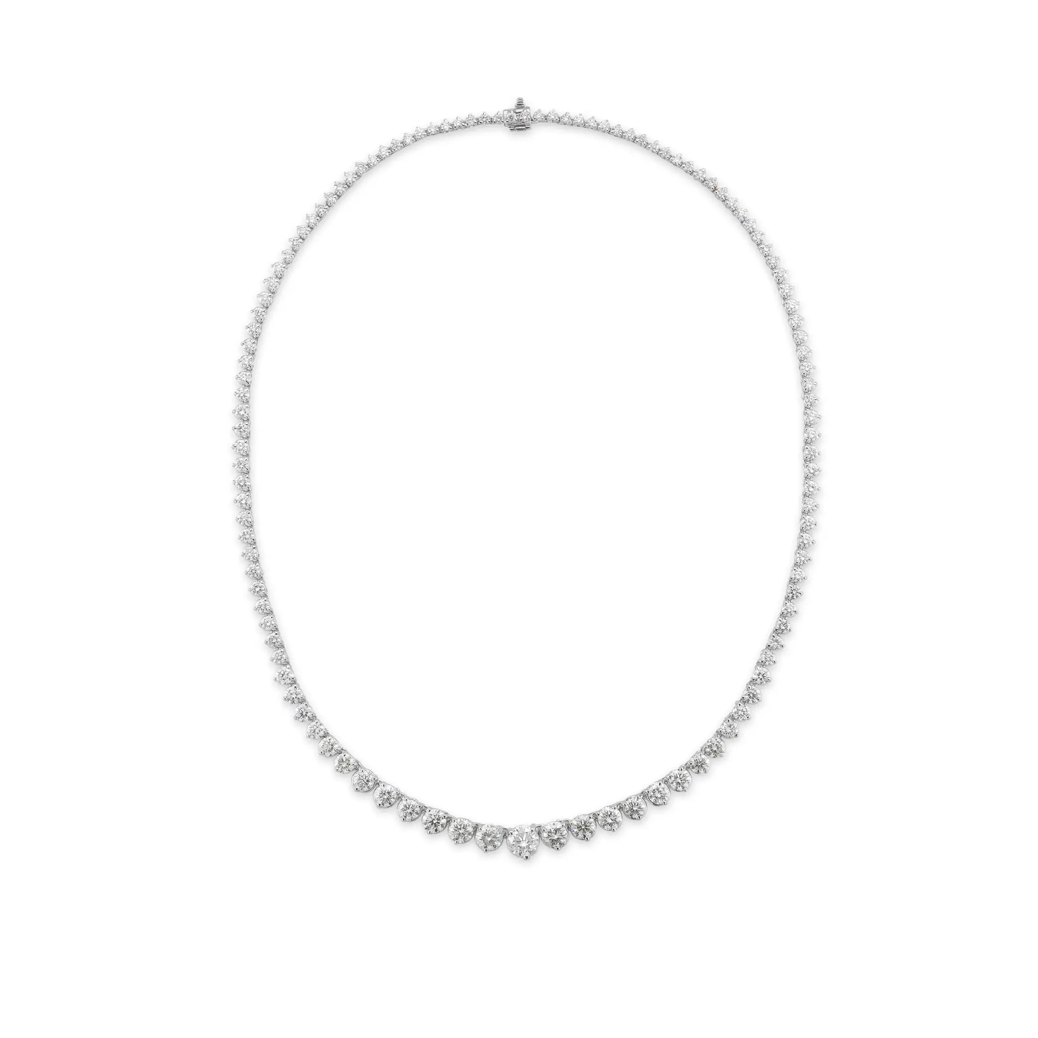 Eloah Graduated Diamond Tennis Necklace-Princess Jewelry Shop