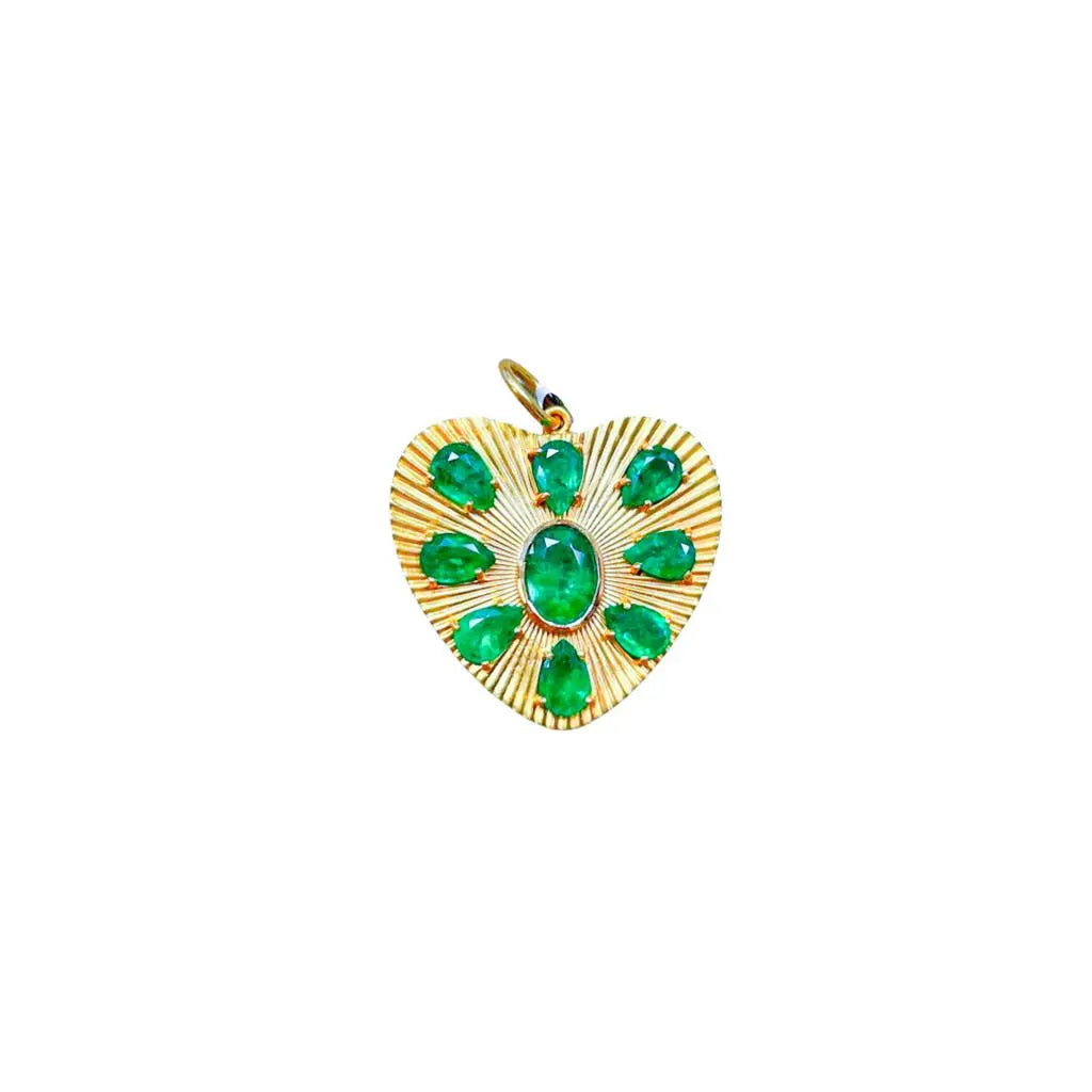 Emerald Heart Pendant-Princess Jewelry Shop