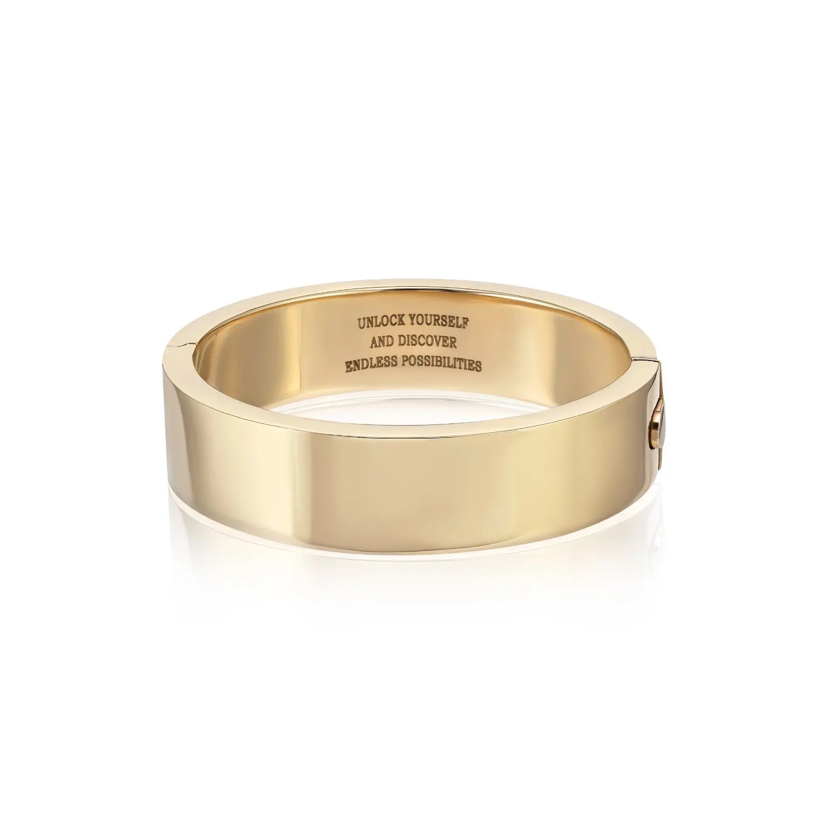 Endless Possibilities Engraved Gold Cuff-Princess Jewelry Shop