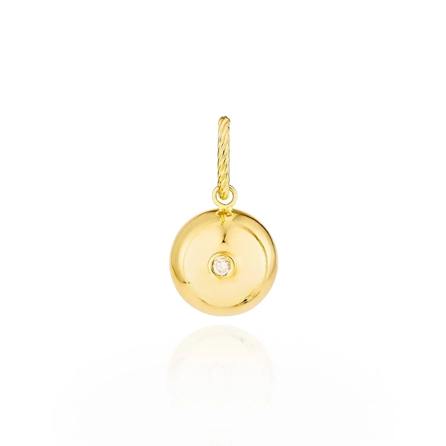 Golden Sphere Diamond Pendant-Princess Jewelry Shop