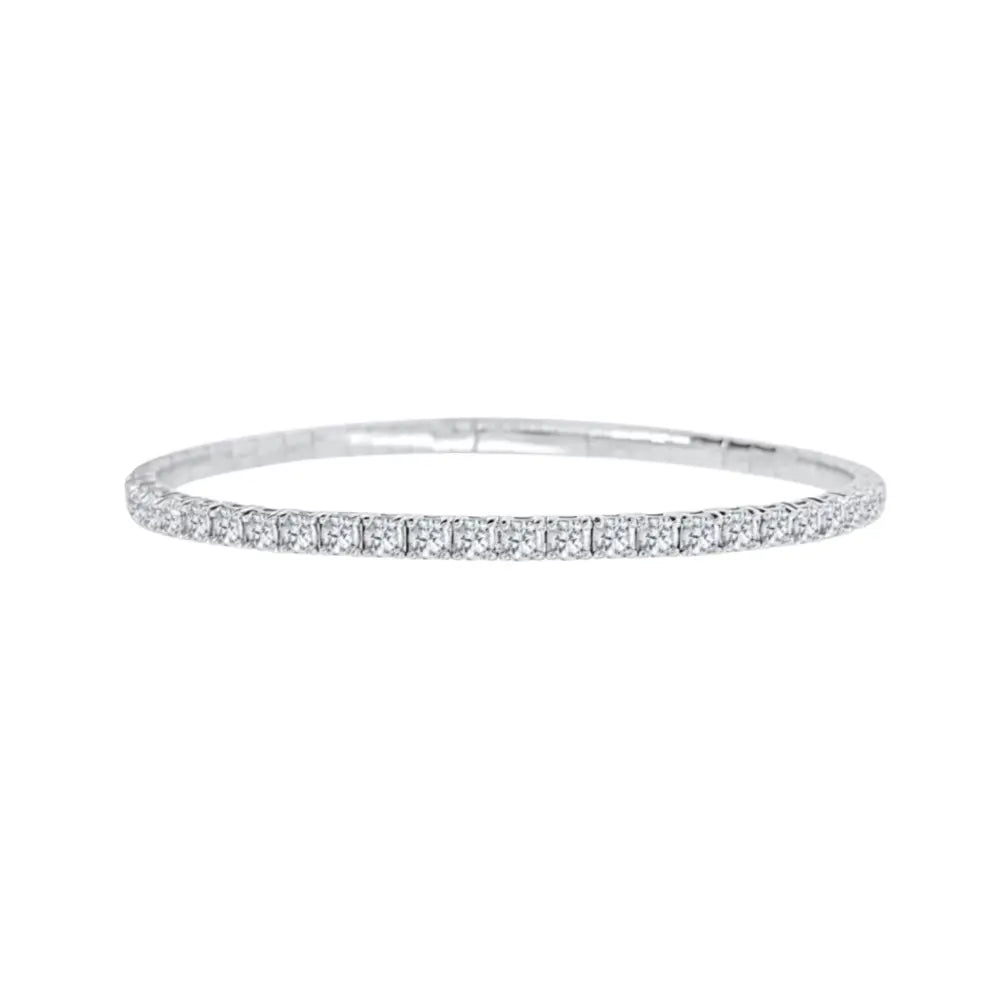 Half Eternity Flexible Diamond Bangle - 2.0 carats-Princess Jewelry Shop