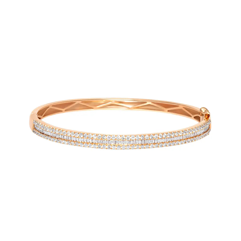 Double Row Diamond Bangle-Princess Jewelry Shop