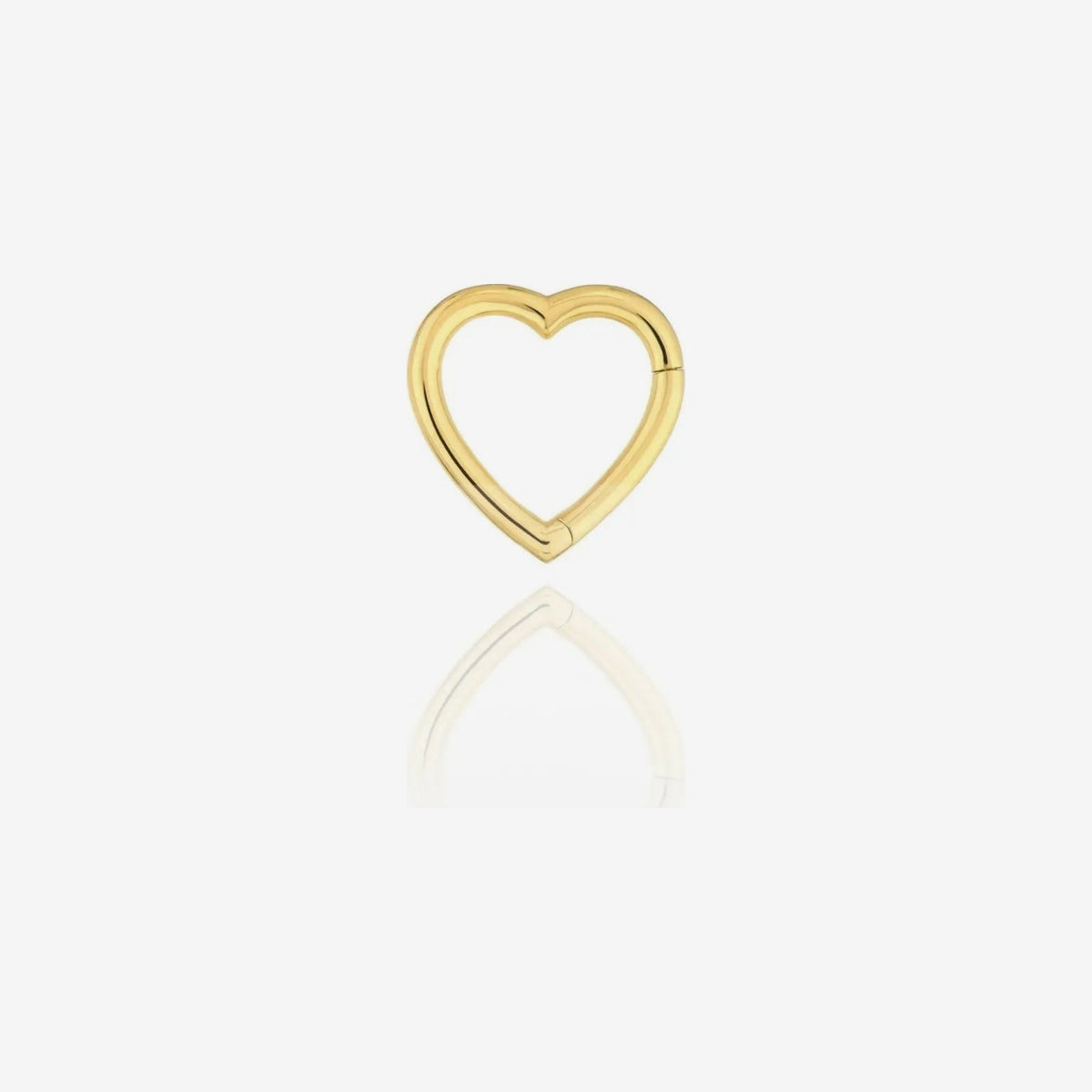 Heart Charm Connector in 14K Yellow Gold, view 2 | JJ Jewelry Miami
