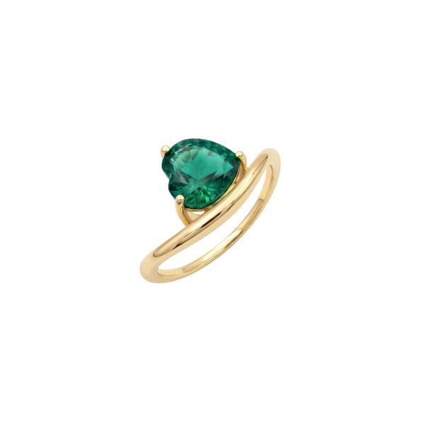 Heart Emerald Ring