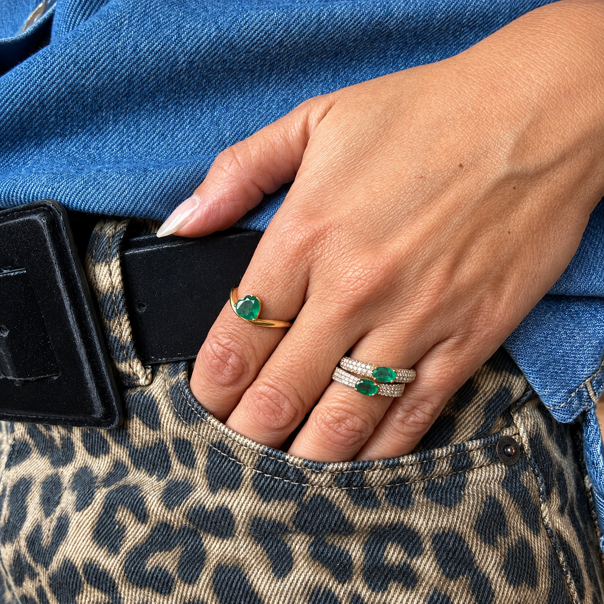 Oval Emerald and Diamond Ring