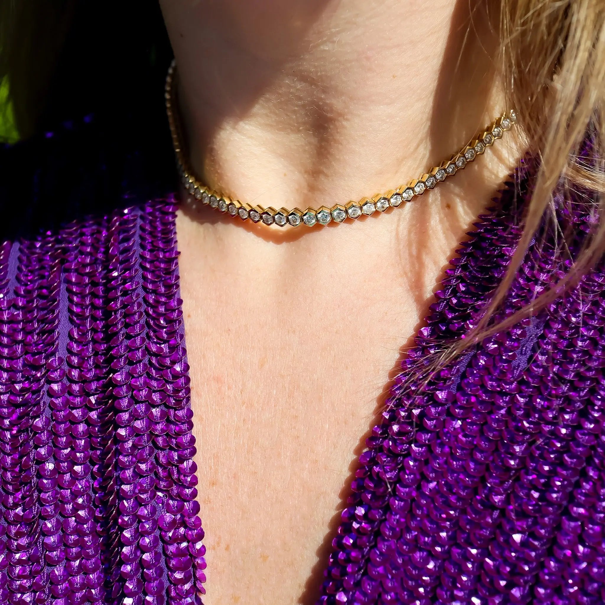 Janice Diamond Tennis Necklace | JJ Jewelry