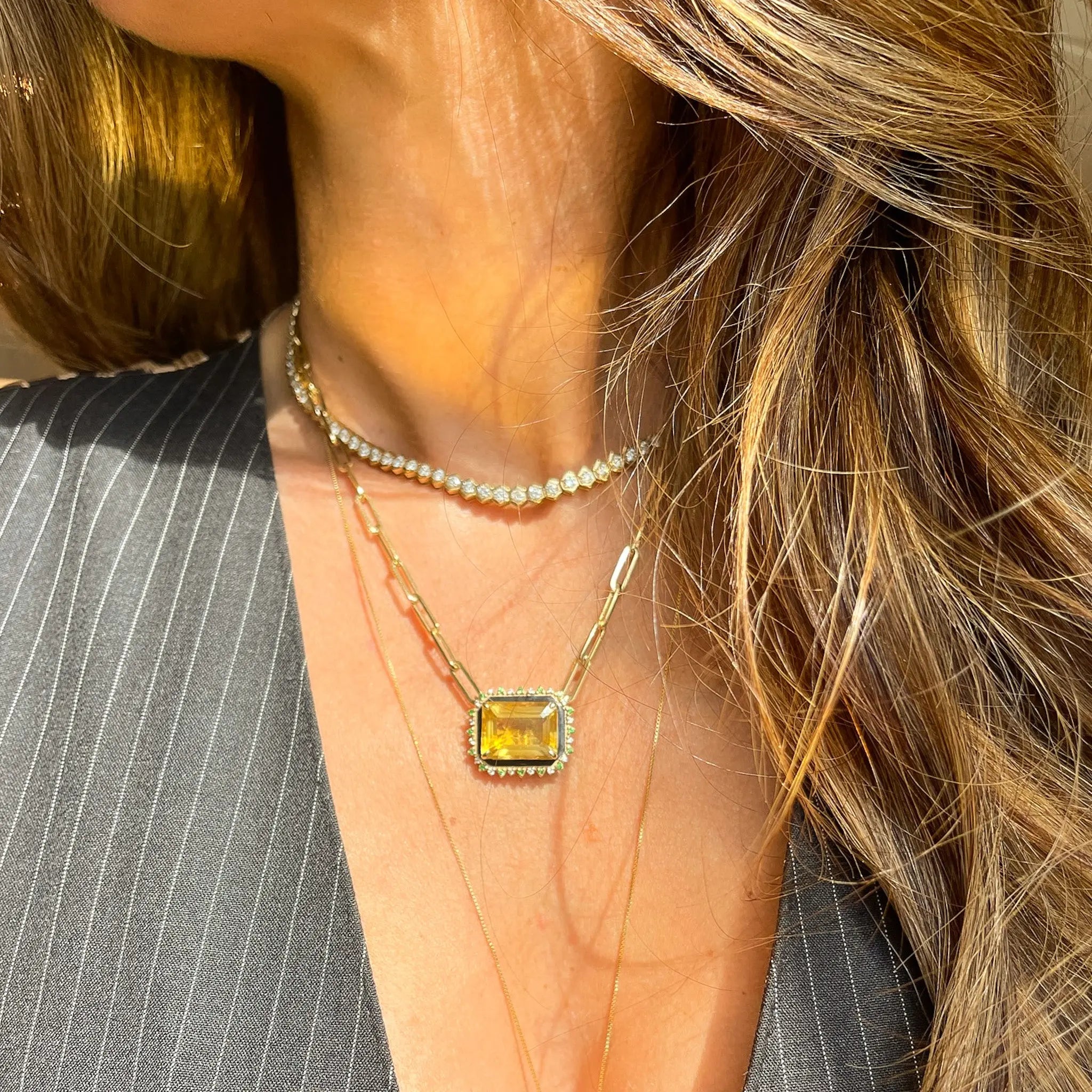 Janice Diamond Tennis Necklace - JJ Jewelry