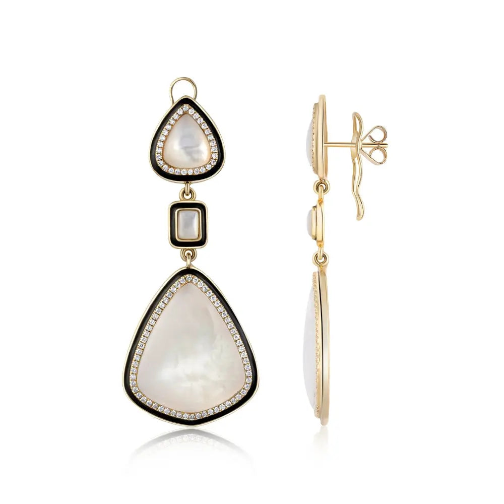 Luminous Mother-of-Pearl Drop Earrings-Princess Jewelry Shop