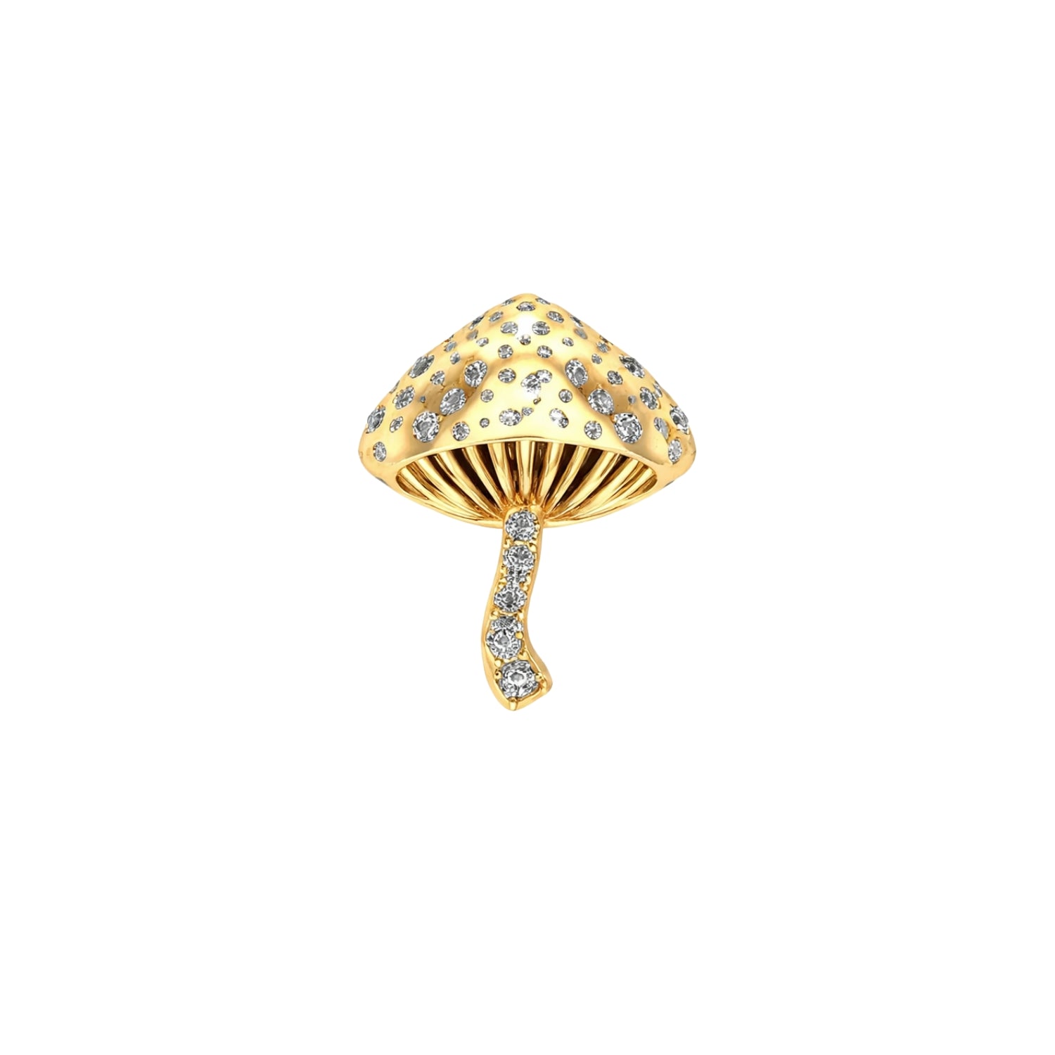 Magic Mushroom  Diamond Studs by Alessa Rocks
