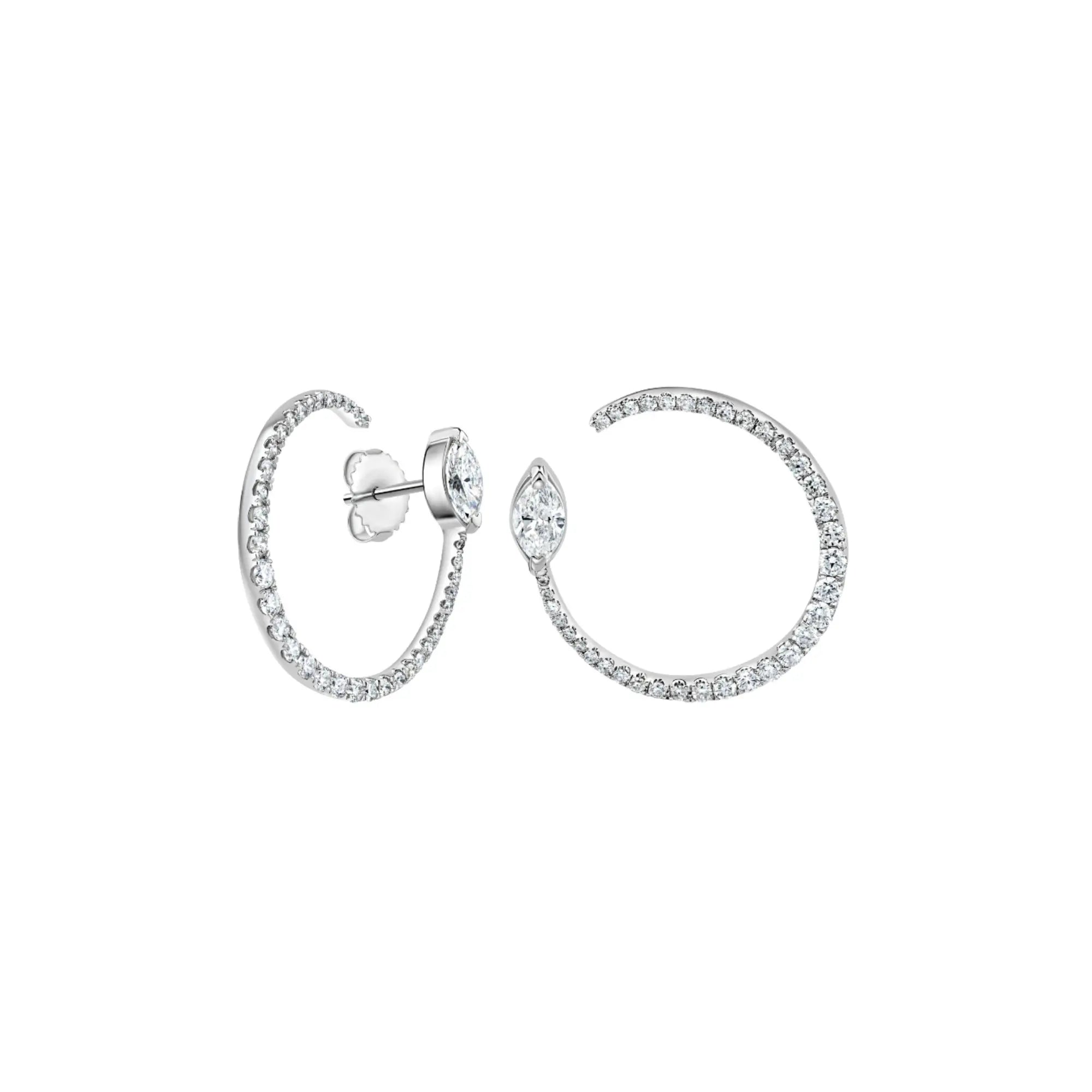 Marquise Diamond Garland Earrings-Princess Jewelry Shop