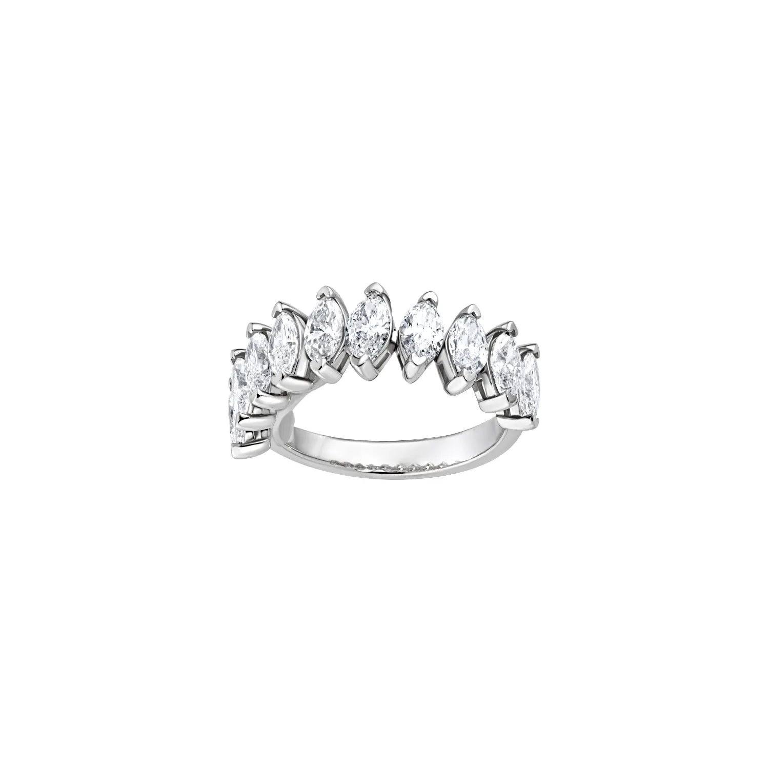 Marquise Diamond Half Eternity Band-Princess Jewelry Shop