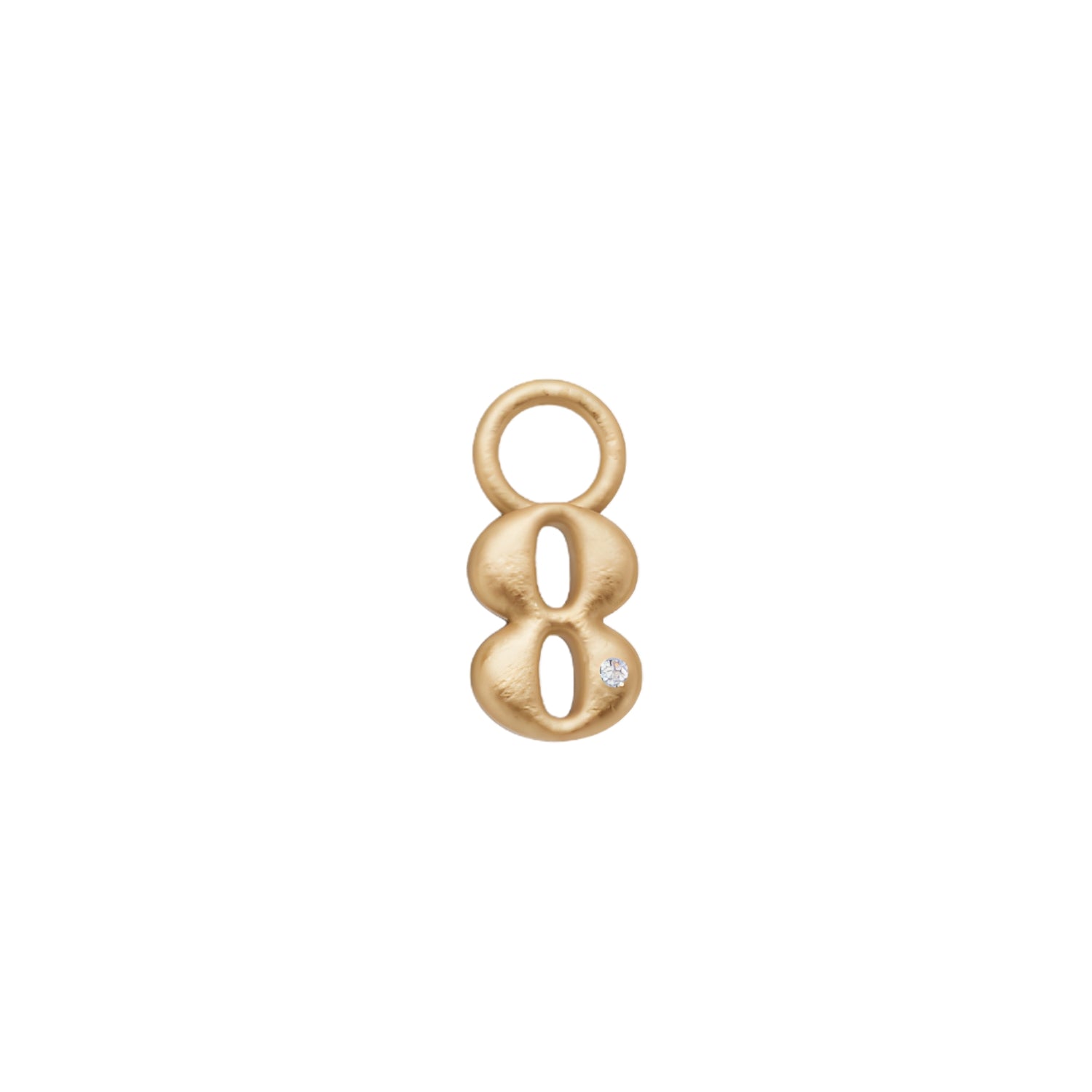 Mini Diamond Number Charm by Alessa Rocks