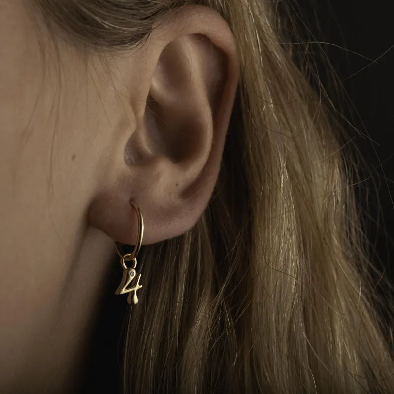 Mini Diamond Number Charm by Alessa Rocks